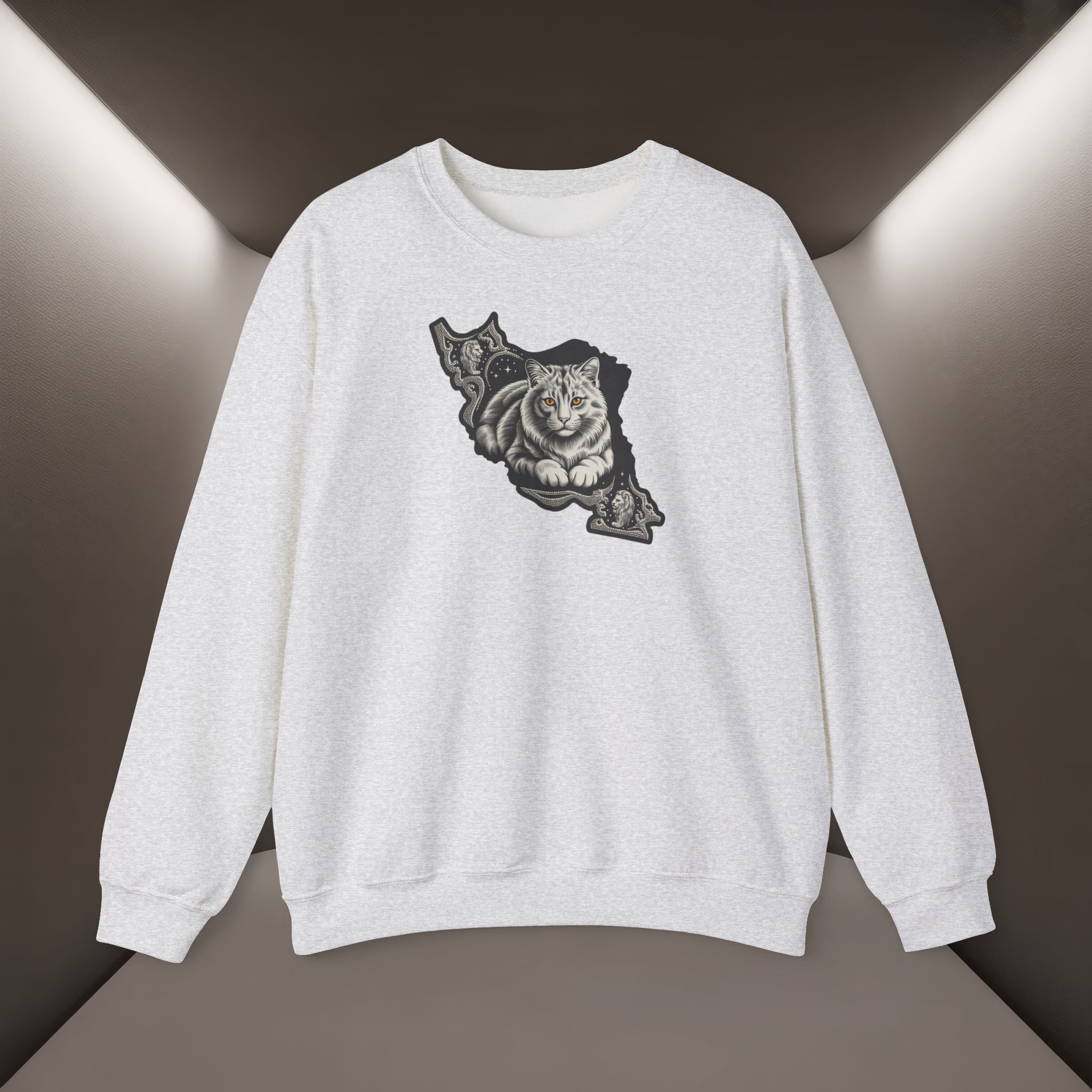 Persian Cat in a Persian Map design- unisex sweatshirt- Premium quality