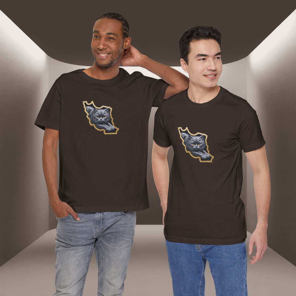 Persian Cat in a Persian Map Graphic design- unisex T-shirt- Premium quality
