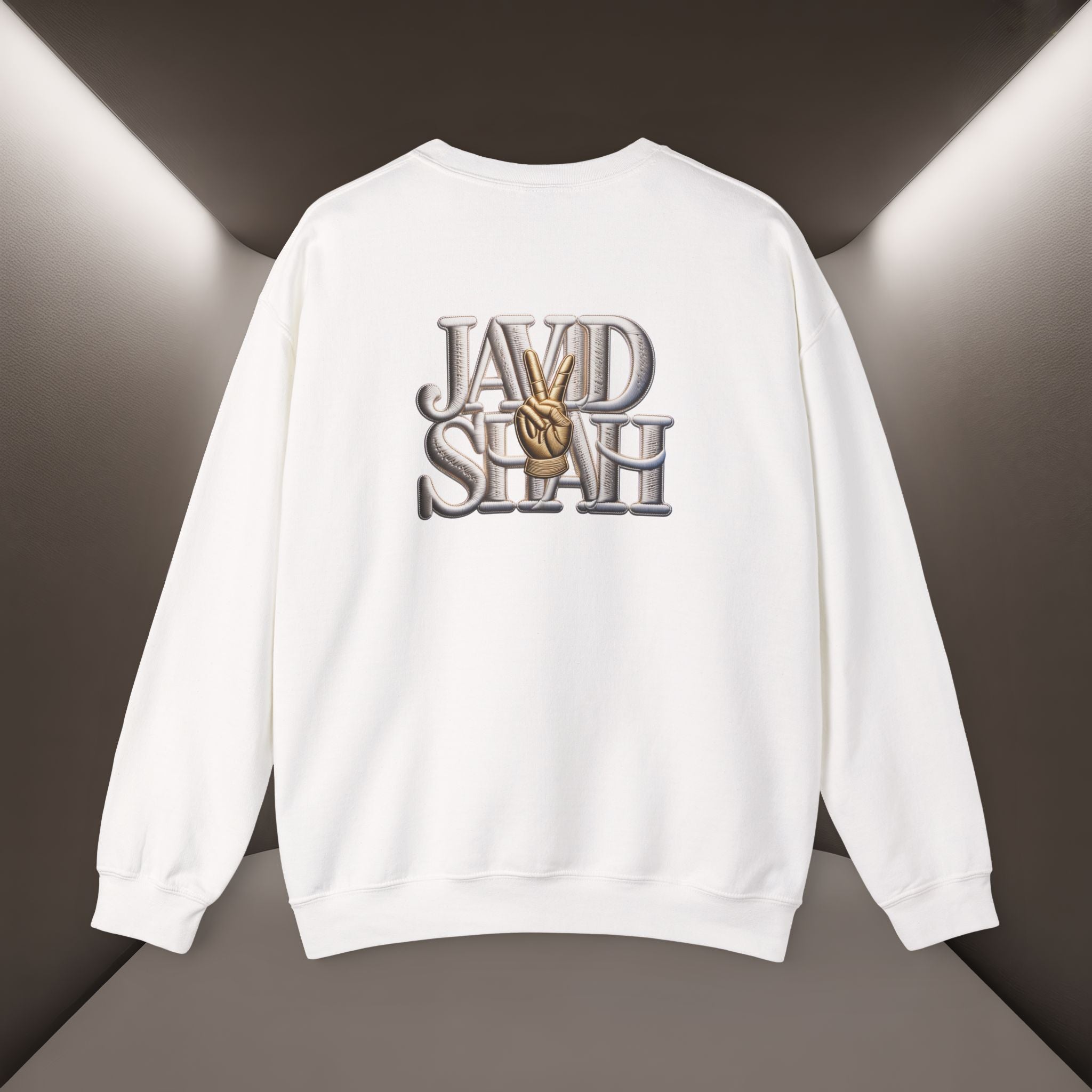 Javid Shah Peace Sign printed Sweatshirt — Vintage Script Logo Crewneck