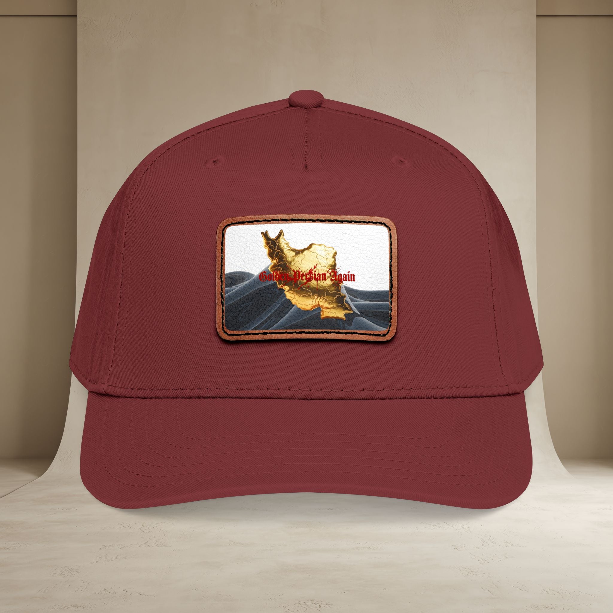 Golden Persian again Map Baseball Cap, Unisex