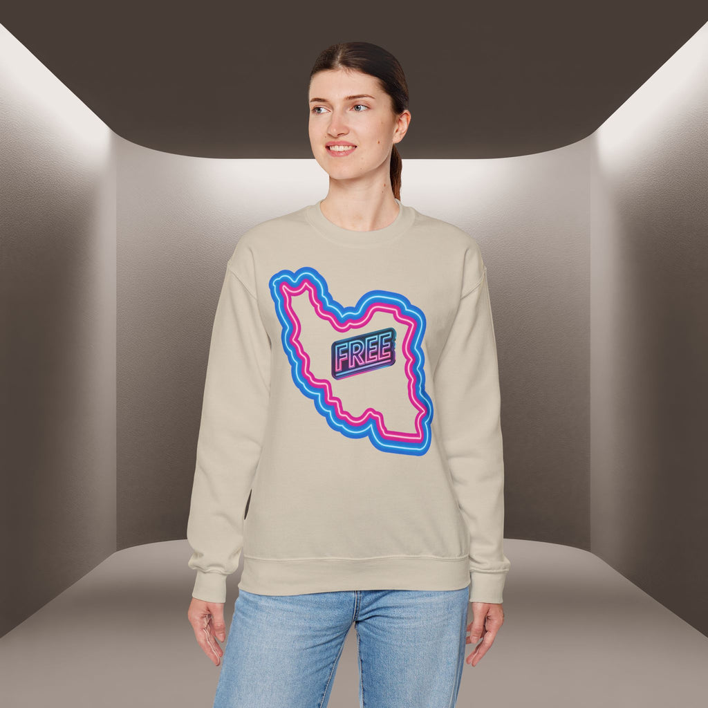 Free Iran Sweatshirt — Neon design - Premium Quality