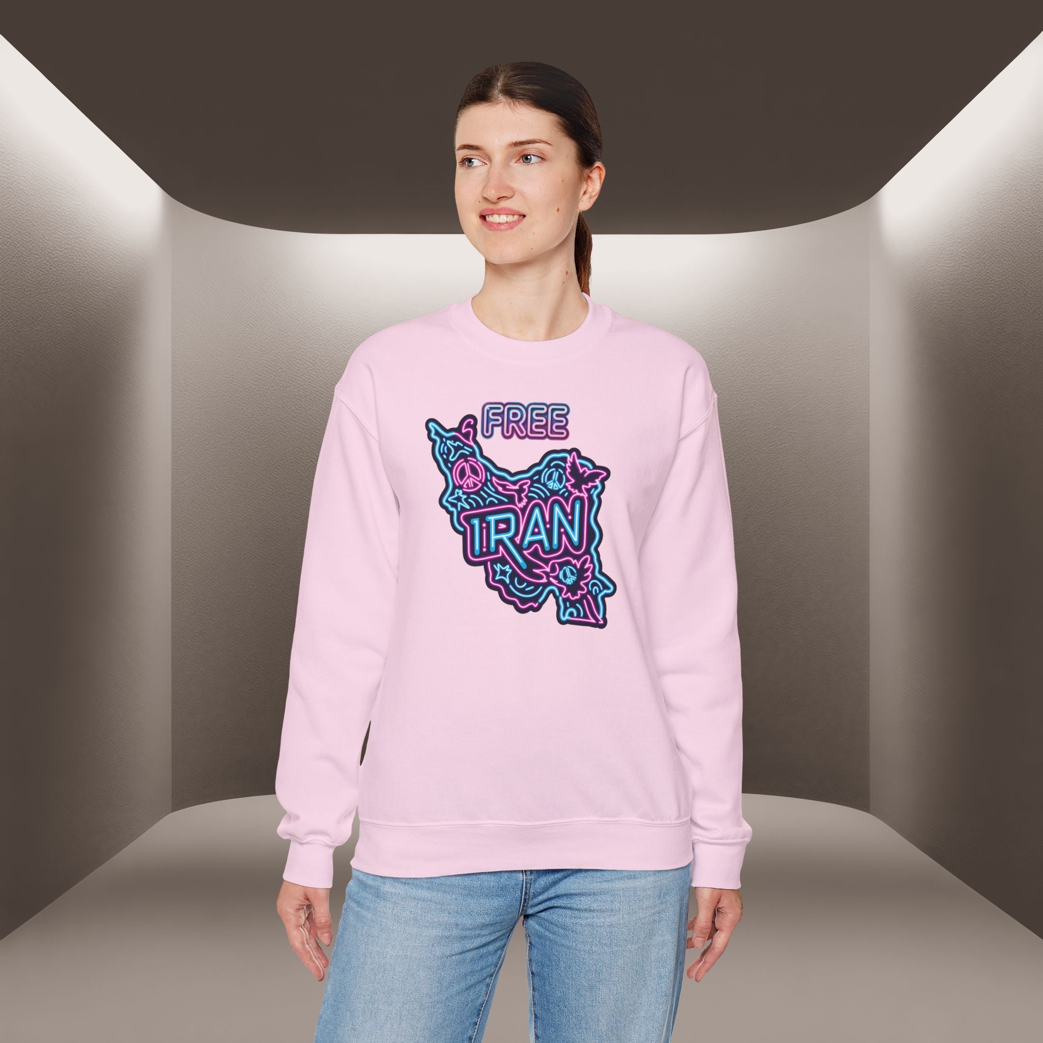 Free Iran Sweatshirt – Neon design, Premium Quality