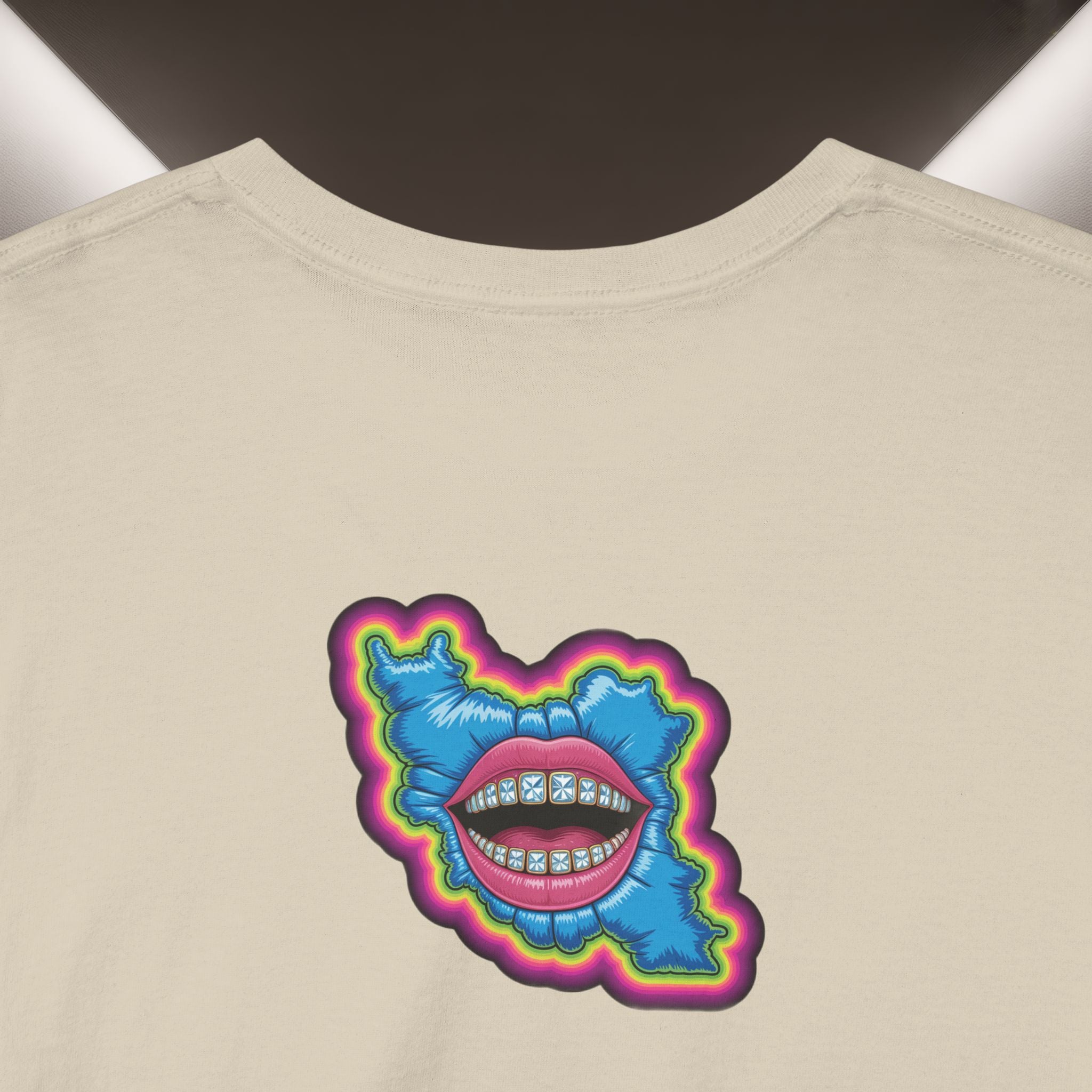 Neon Skull in Iran's map shape T-Shirt — Premium Quality