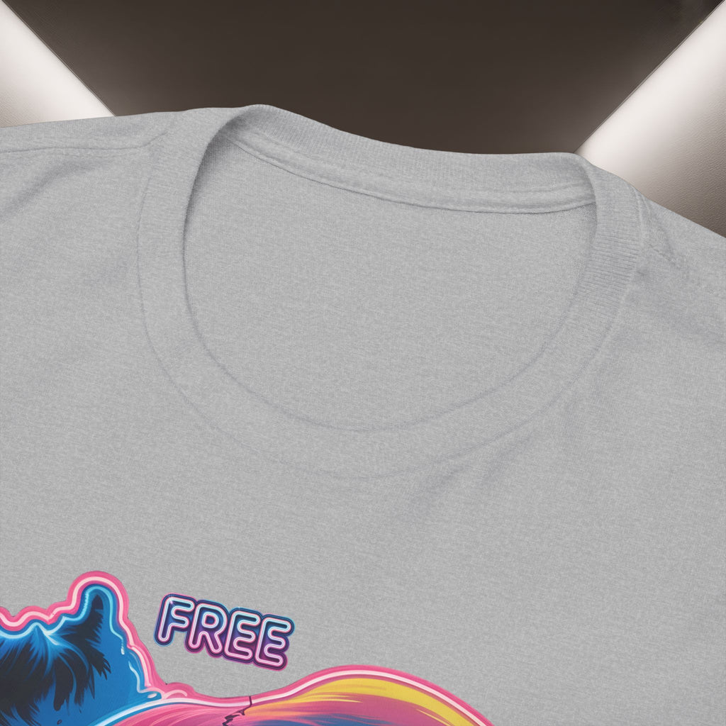 Neon Skull in Iran's map shape T-Shirt — Premium Quality