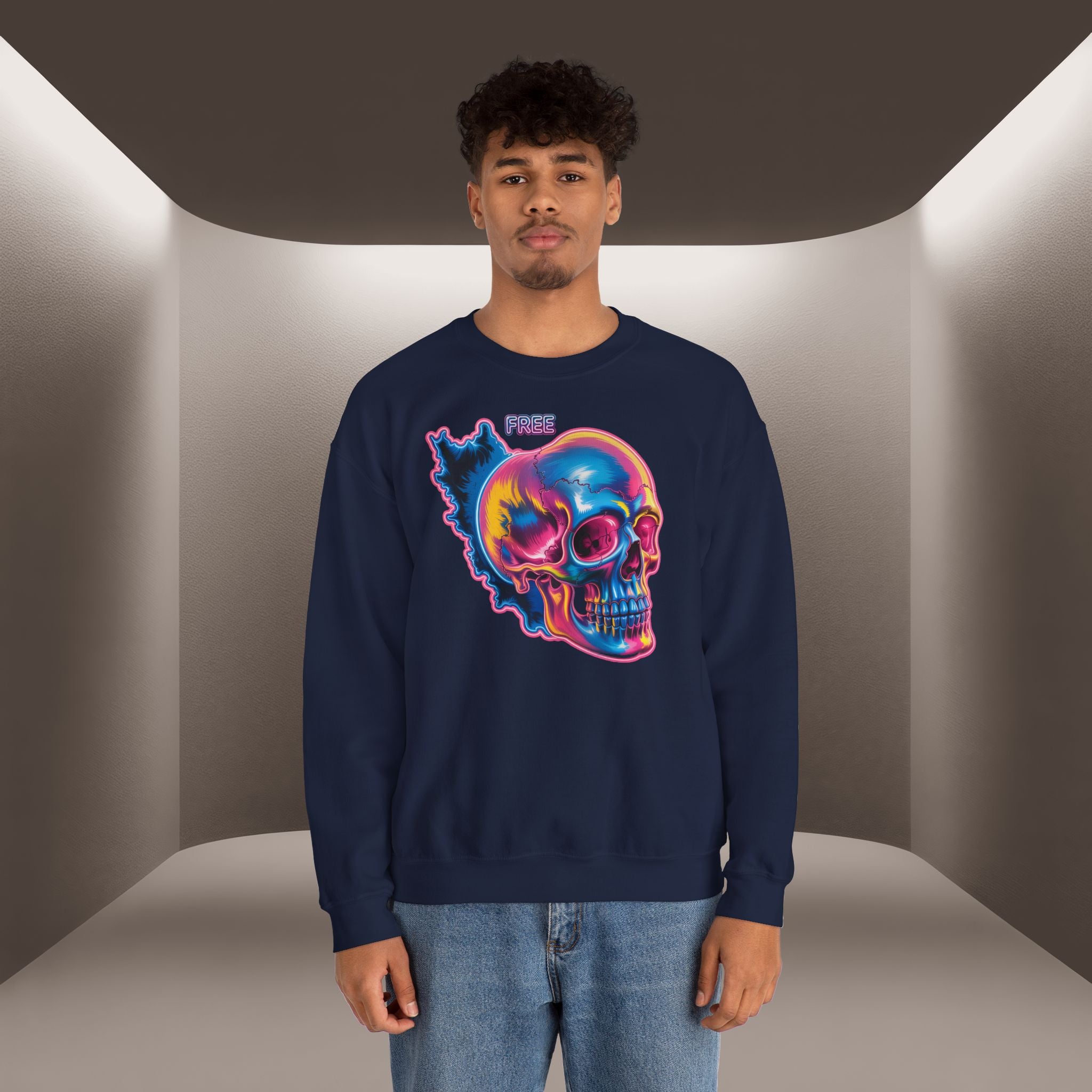 Skull in Iran's map shape Sweatshirt-Unisex, Premium Quality