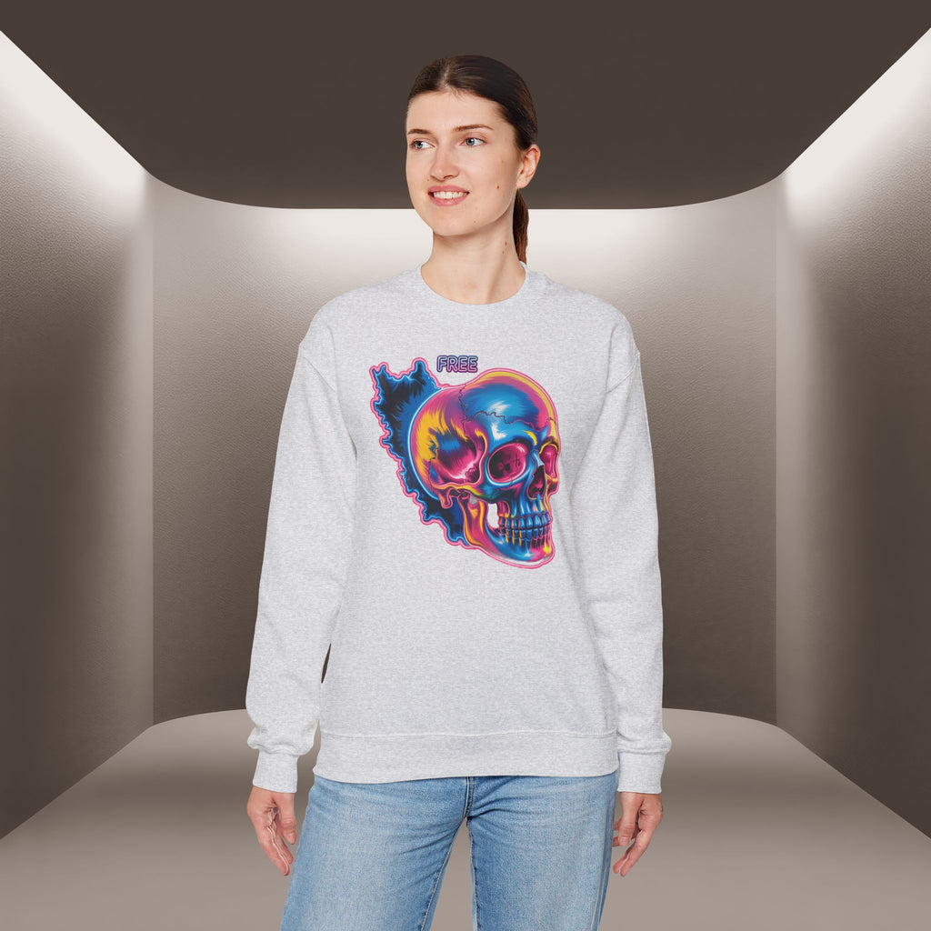 Skull in Iran's map shape Sweatshirt-Unisex, Premium Quality