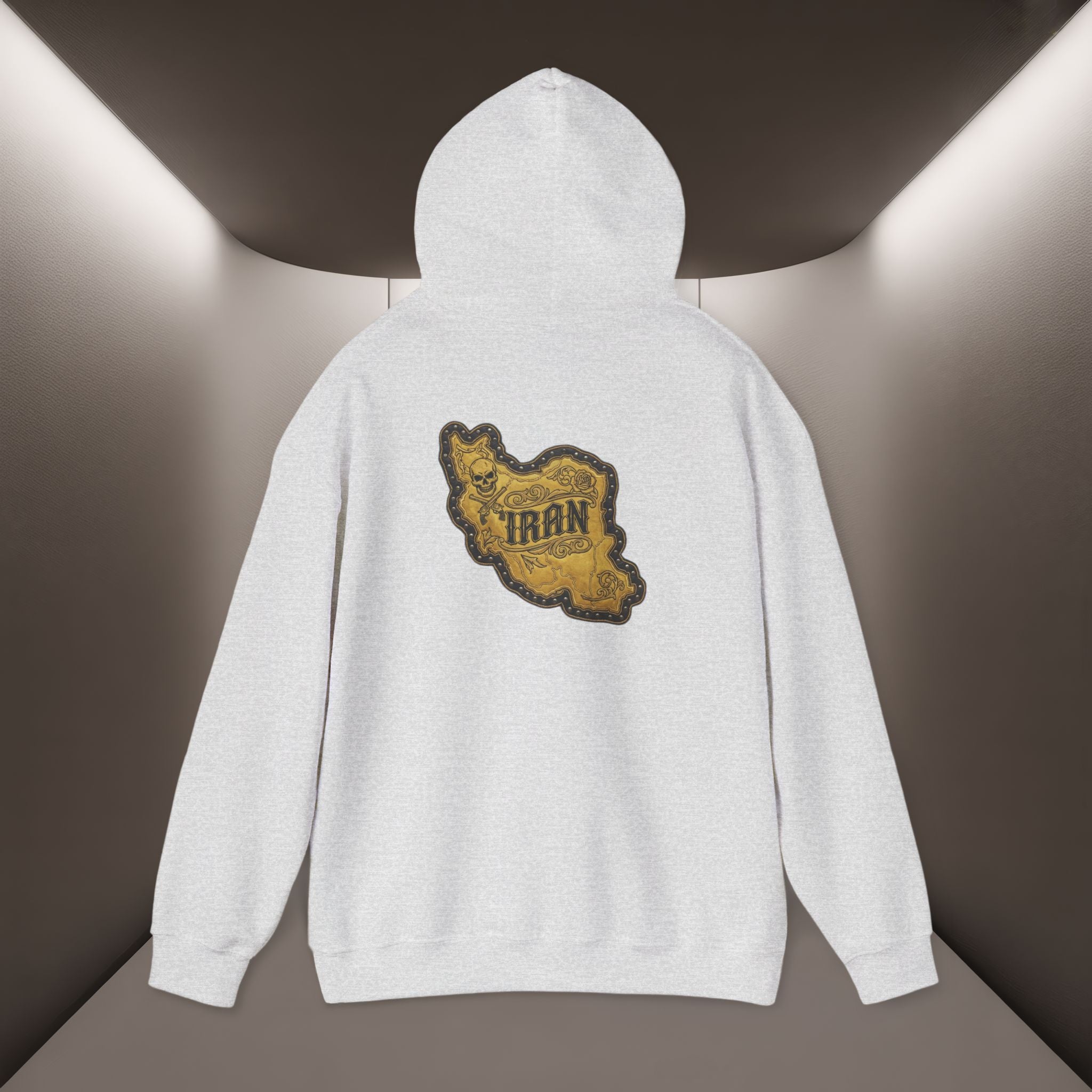 Iran's map Patch Unisex Hooded sweatshirt" - Premium Quality