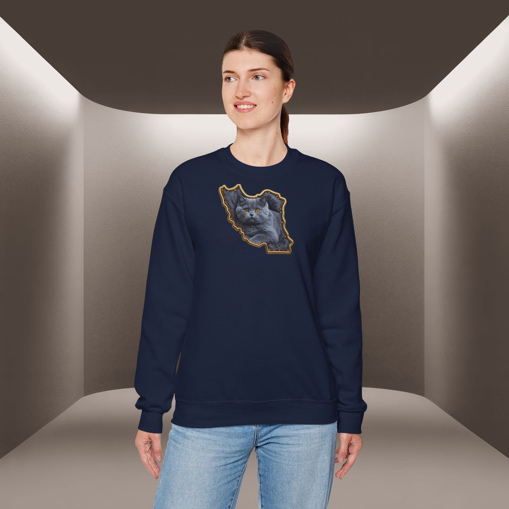 Persian cat & Persian Map Graphic Design Unisex Sweatshirt — Premium quality