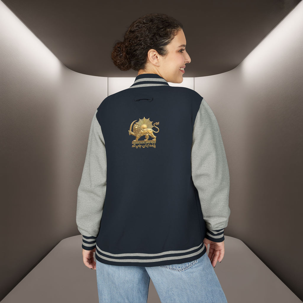 "Payande Iran JAVID SHAH" embroidered JACKET — PERSIAN VIBEY STYLE JACKET ( Goldoozi)