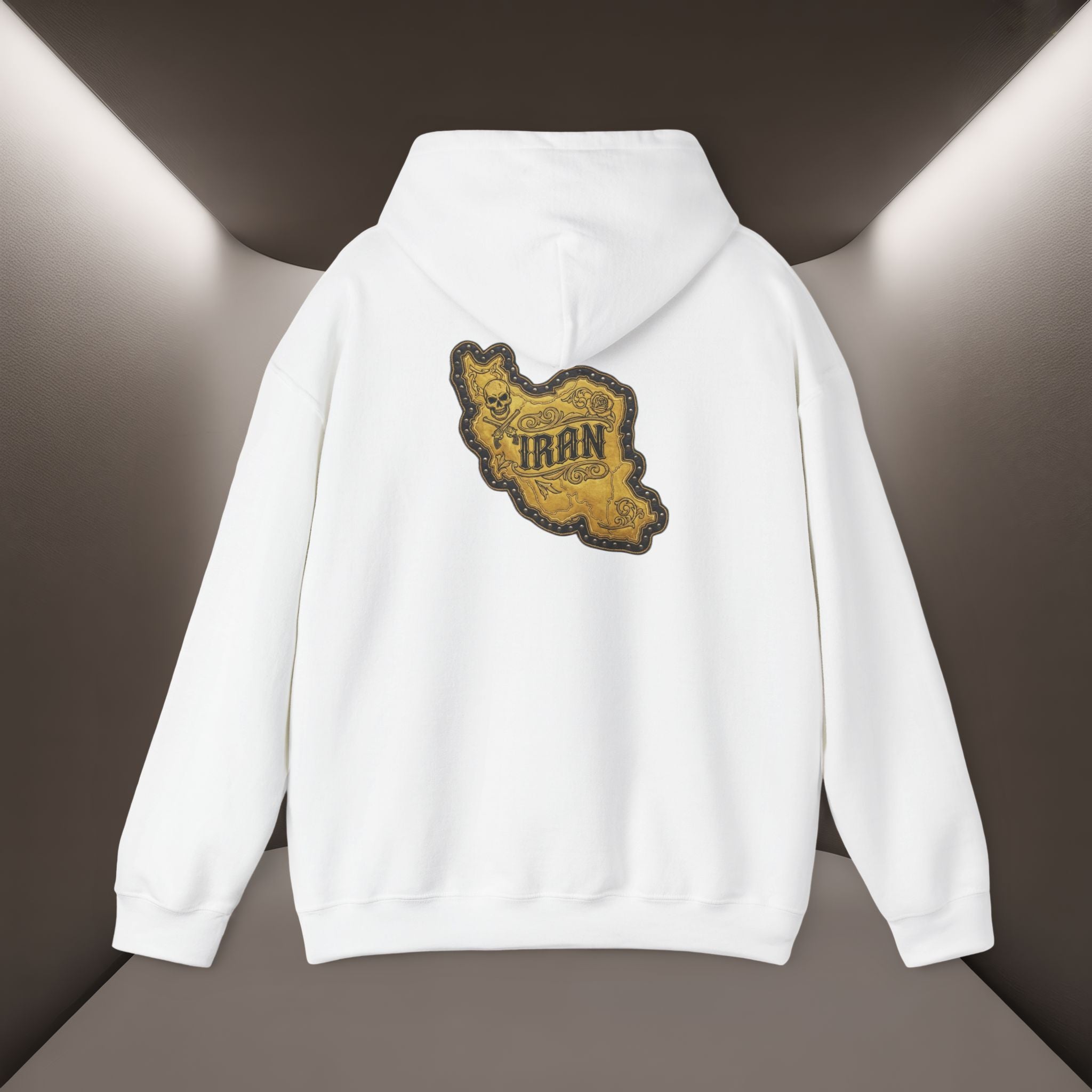 Iran's map Patch Unisex Hooded sweatshirt" - Premium Quality
