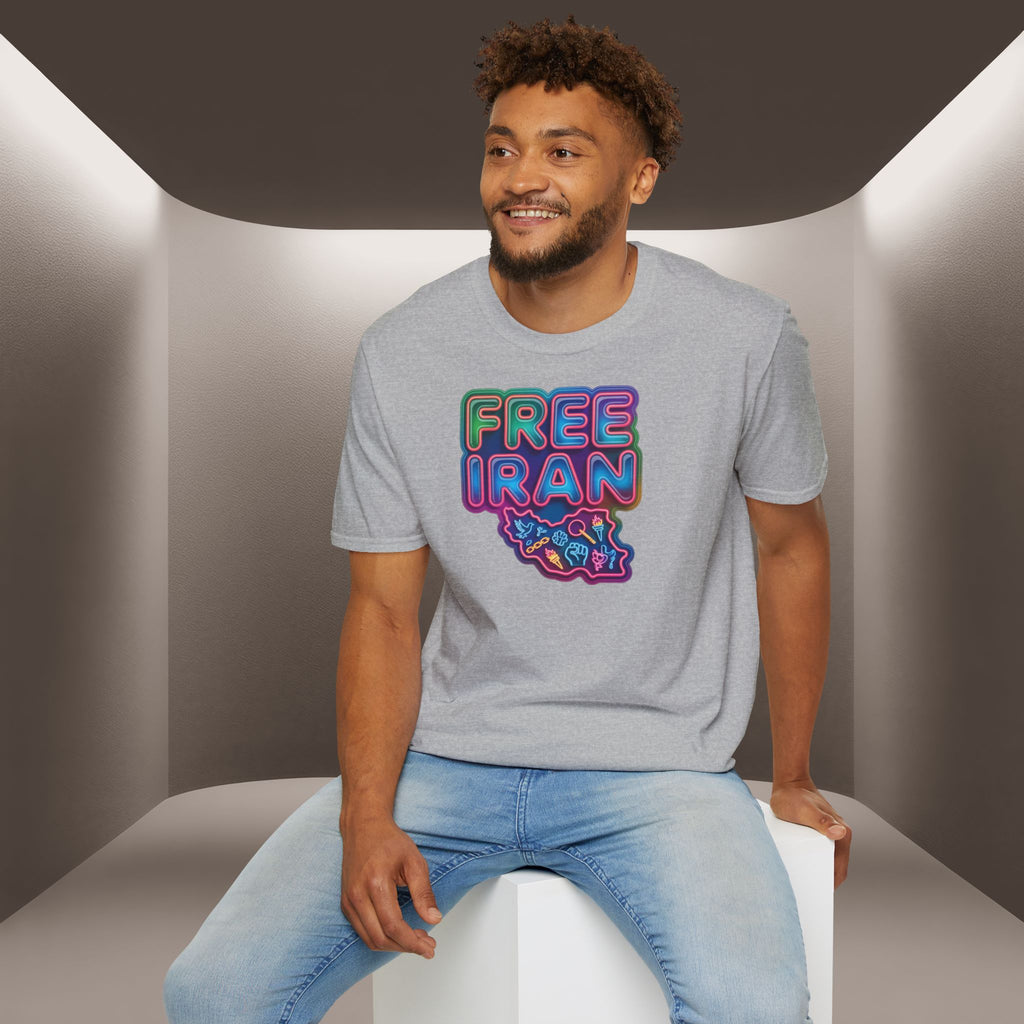 Free Iran T-Shirt — Neon Style, Premium Quality
