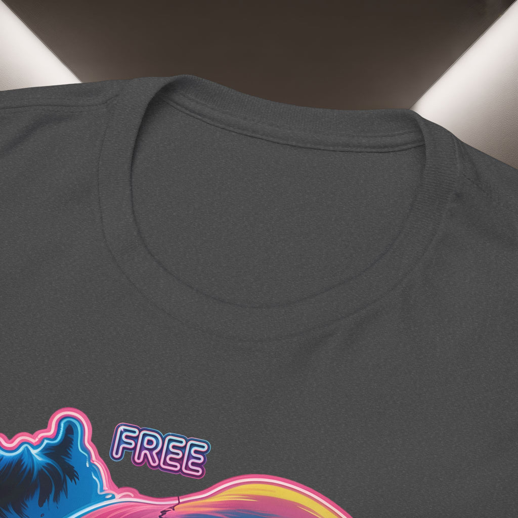 Neon Skull in Iran's map shape T-Shirt — Premium Quality