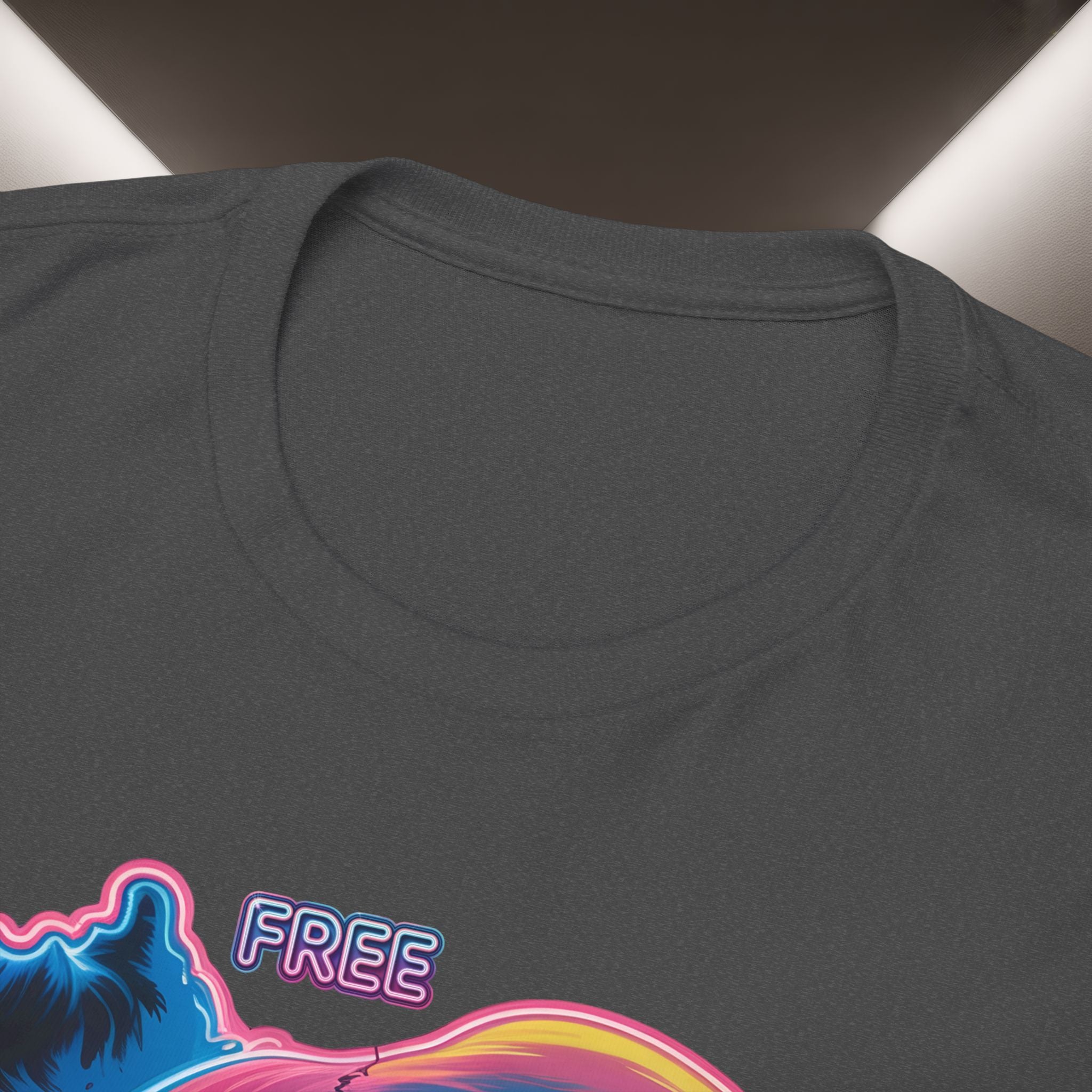 Neon Skull in Iran's map shape T-Shirt — Premium Quality