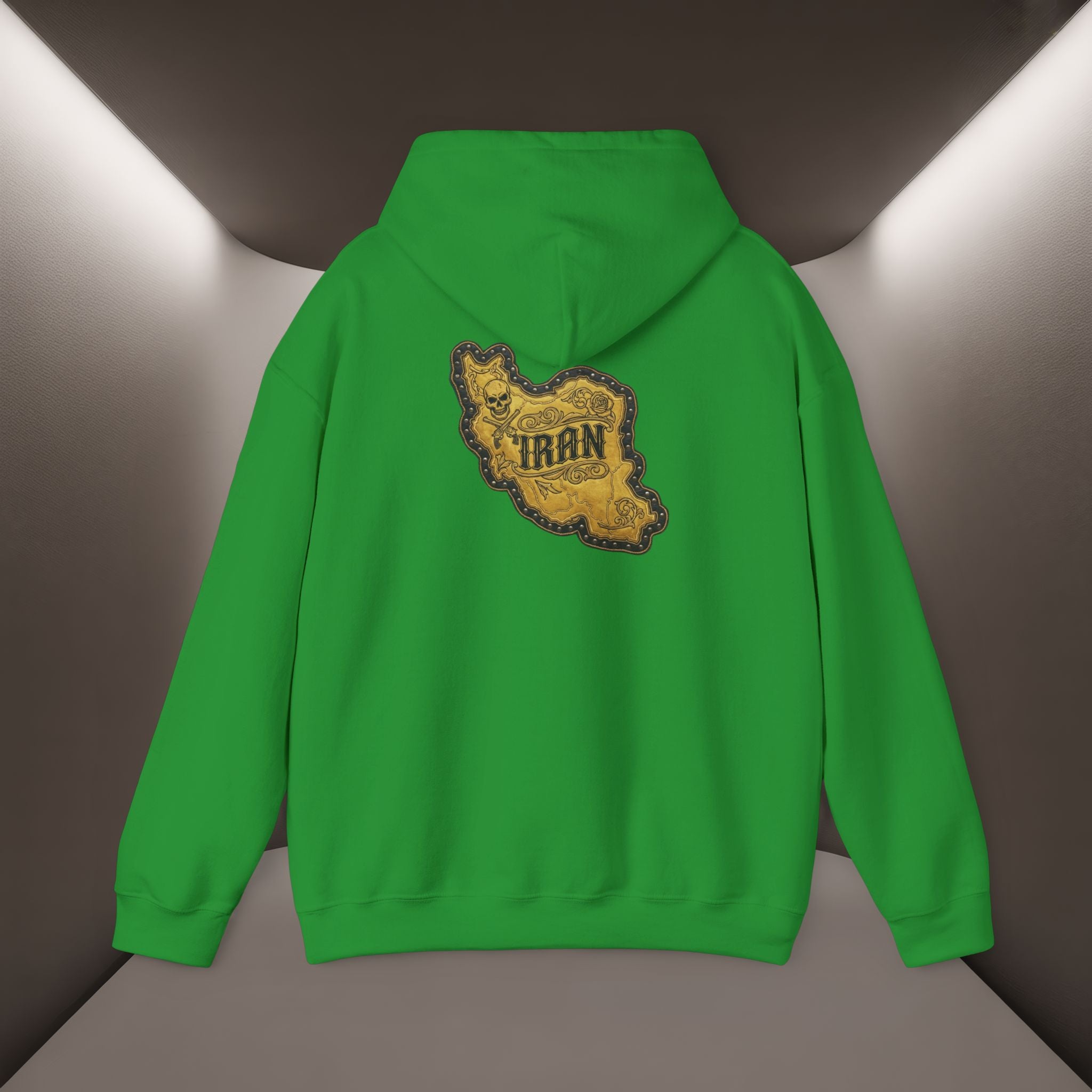 Iran's map Patch Unisex Hooded sweatshirt" - Premium Quality
