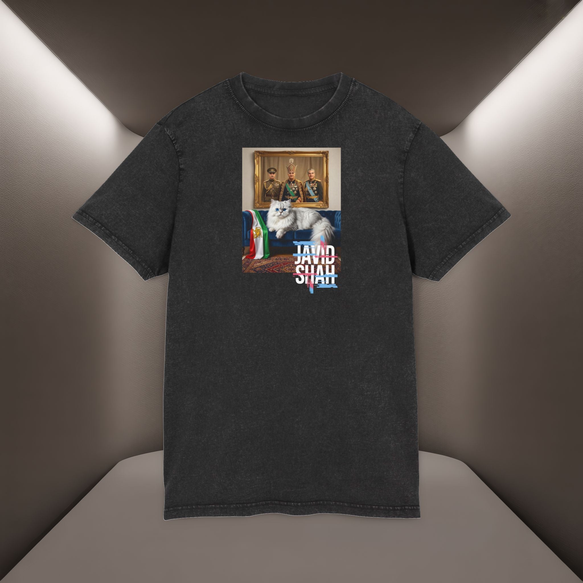 Javid Shah Acid-Wash T-Shirt— Persian Cat T-Shirt