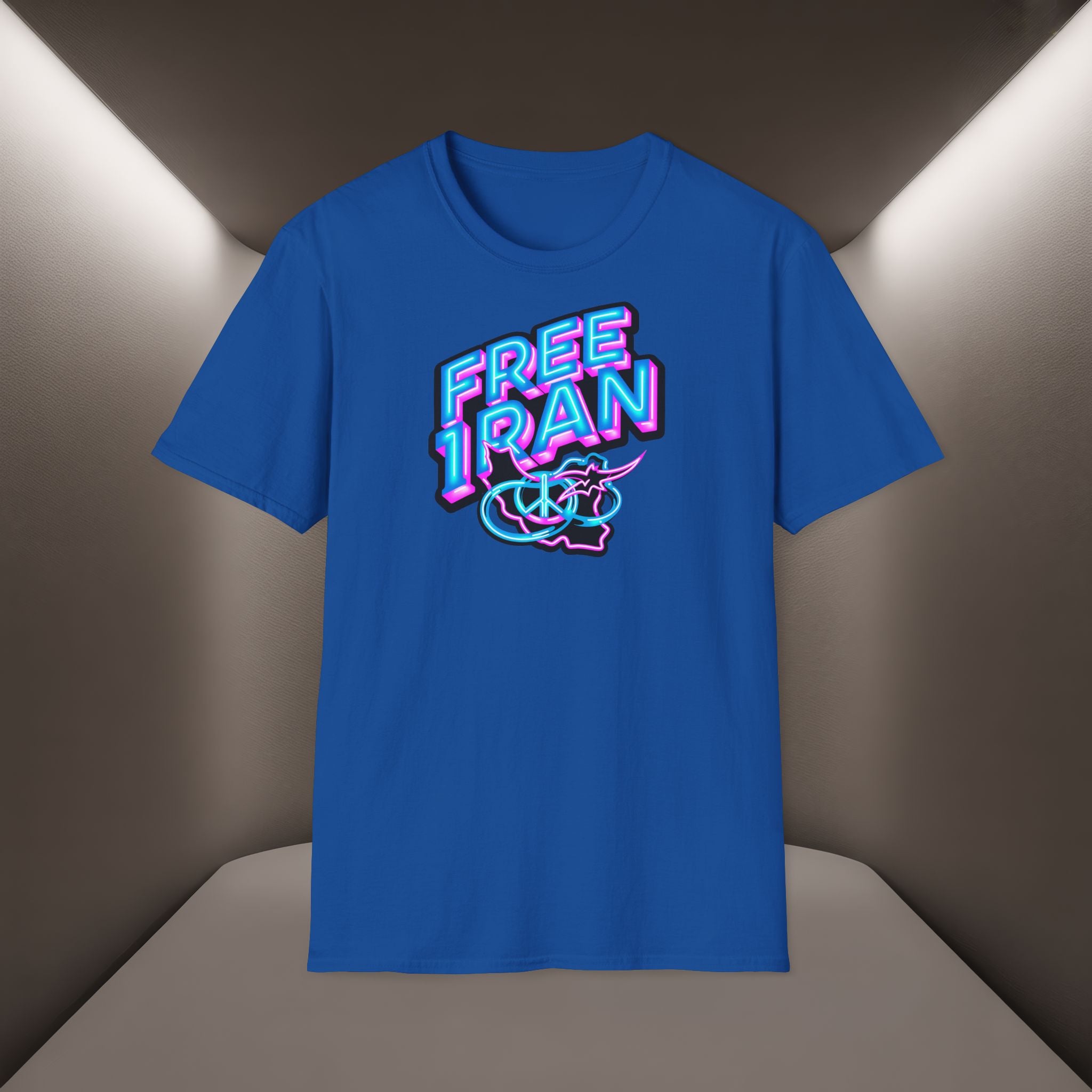 Free Iran T-Shirt — Neon design, Premium Quality