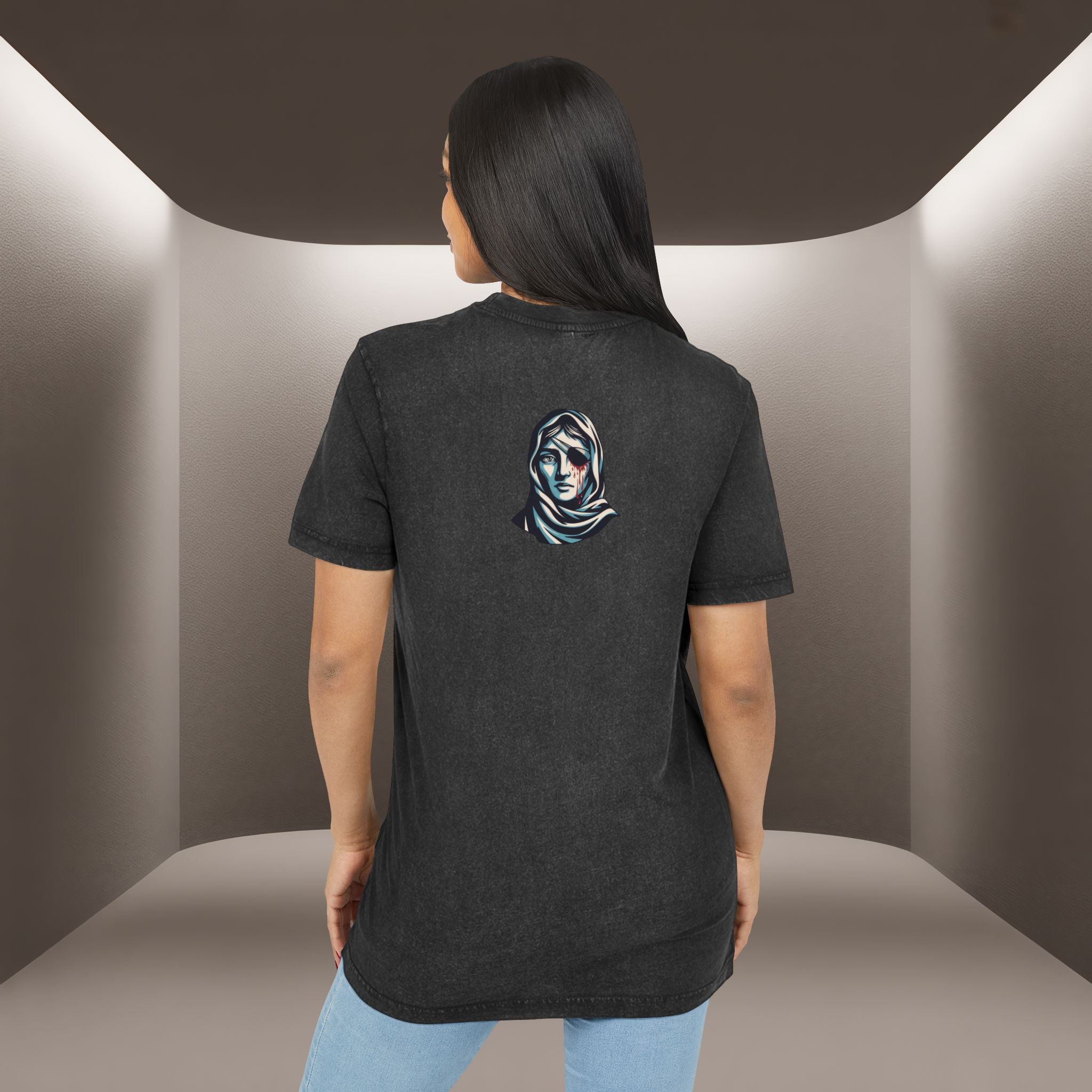 Iran's map Conceptual tshirt- Acid Wash Tee