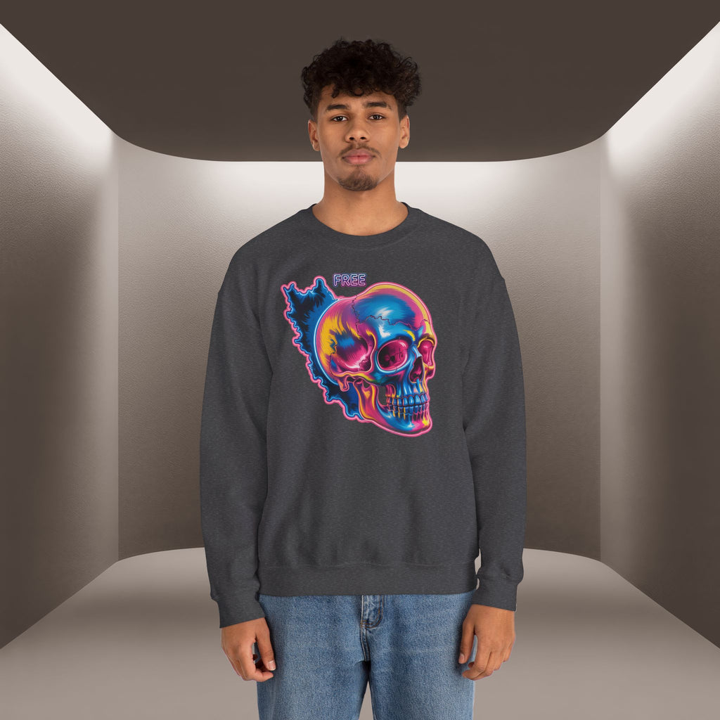Skull in Iran's map shape Sweatshirt-Unisex, Premium Quality