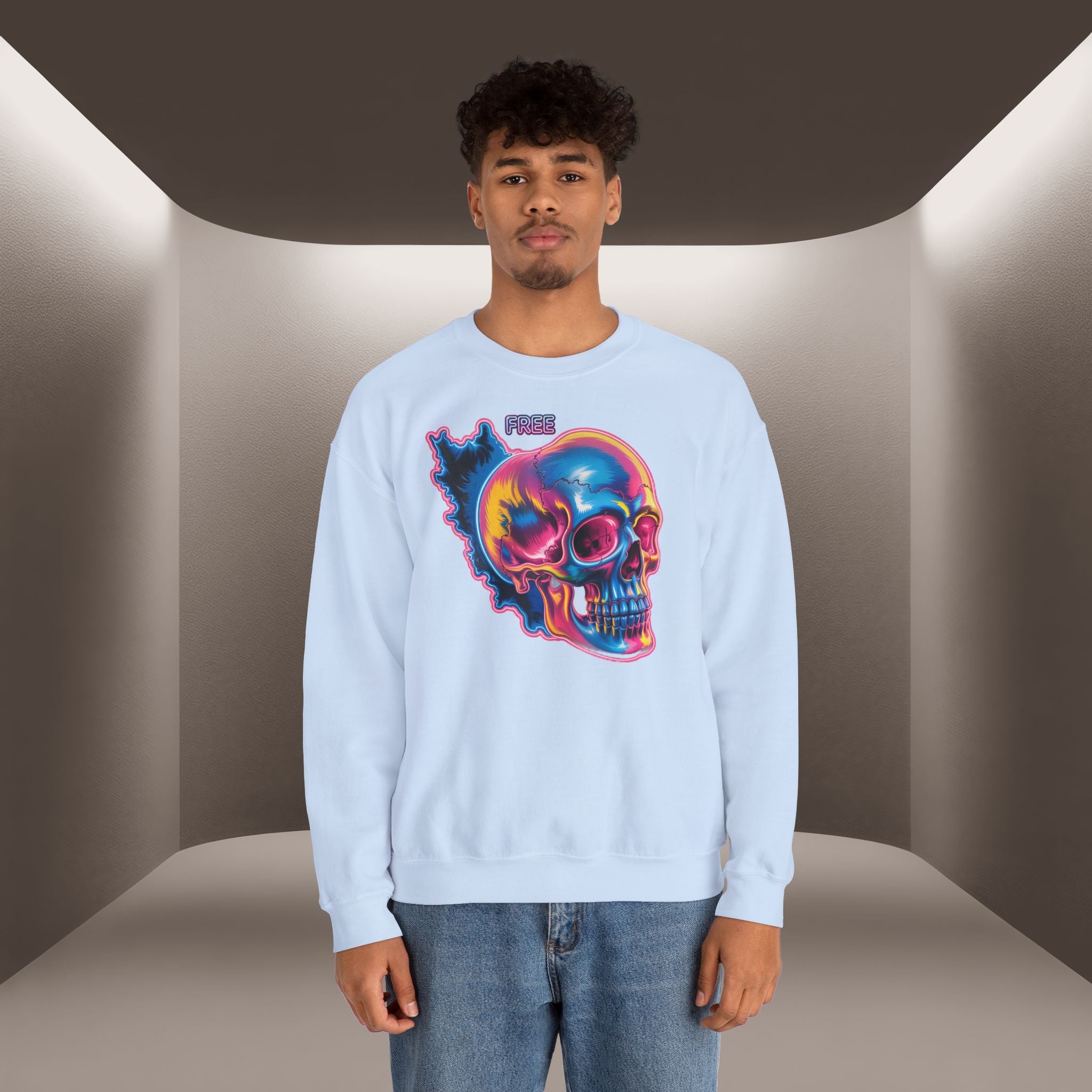 Skull in Iran's map shape Sweatshirt-Unisex, Premium Quality