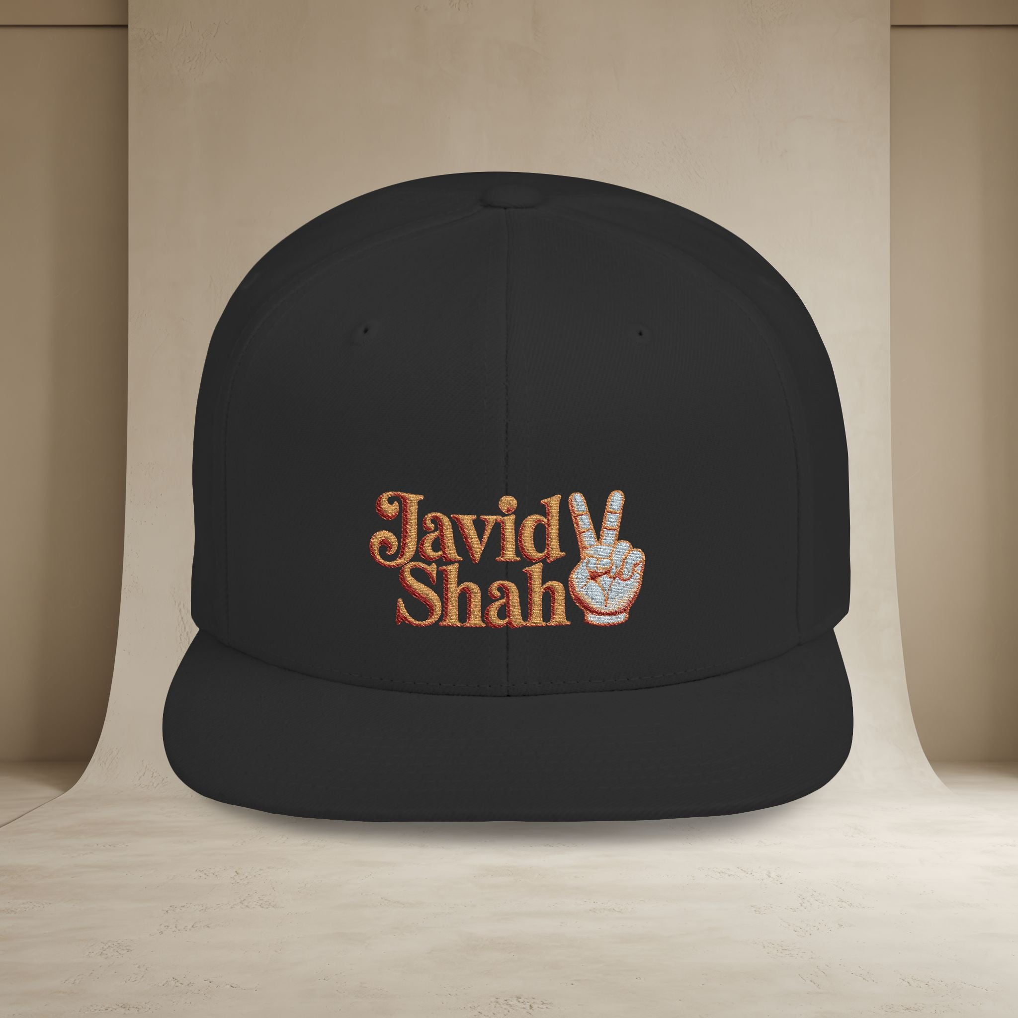 Javid Shah Embroidered Snapback Hat — (GoldoOzi)