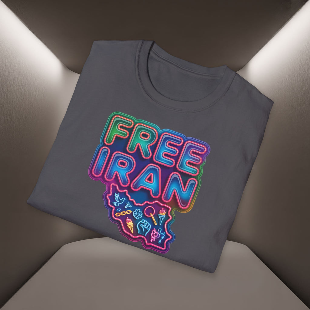 Free Iran T-Shirt — Neon Style, Premium Quality