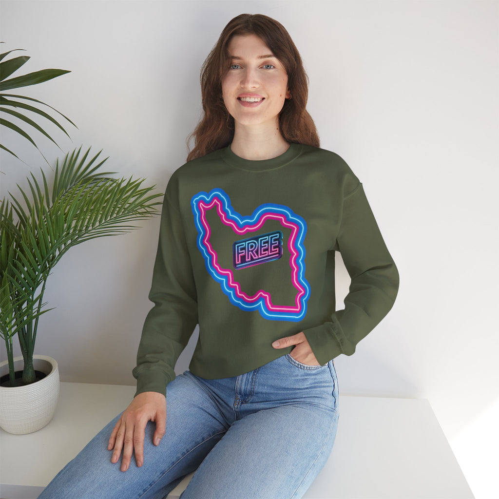Free Iran Sweatshirt — Neon design - Premium Quality