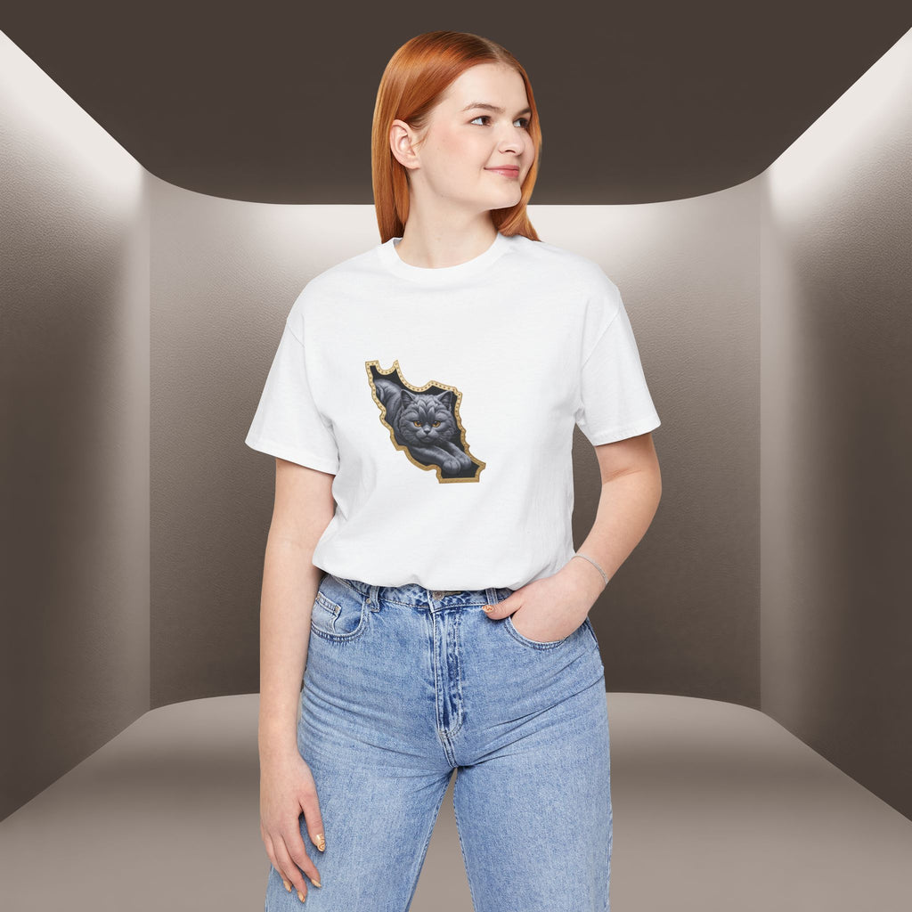 Persian Cat in a Persian Map Graphic design- unisex T-shirt- Premium quality