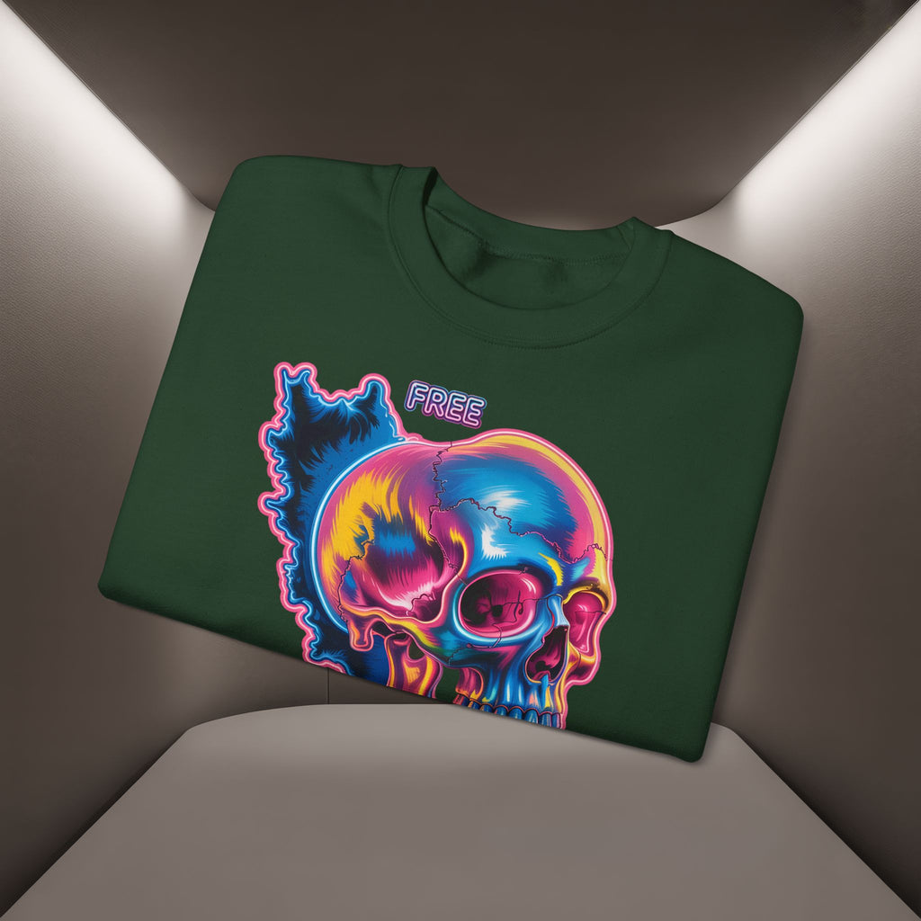 Skull in Iran's map shape Sweatshirt-Unisex, Premium Quality
