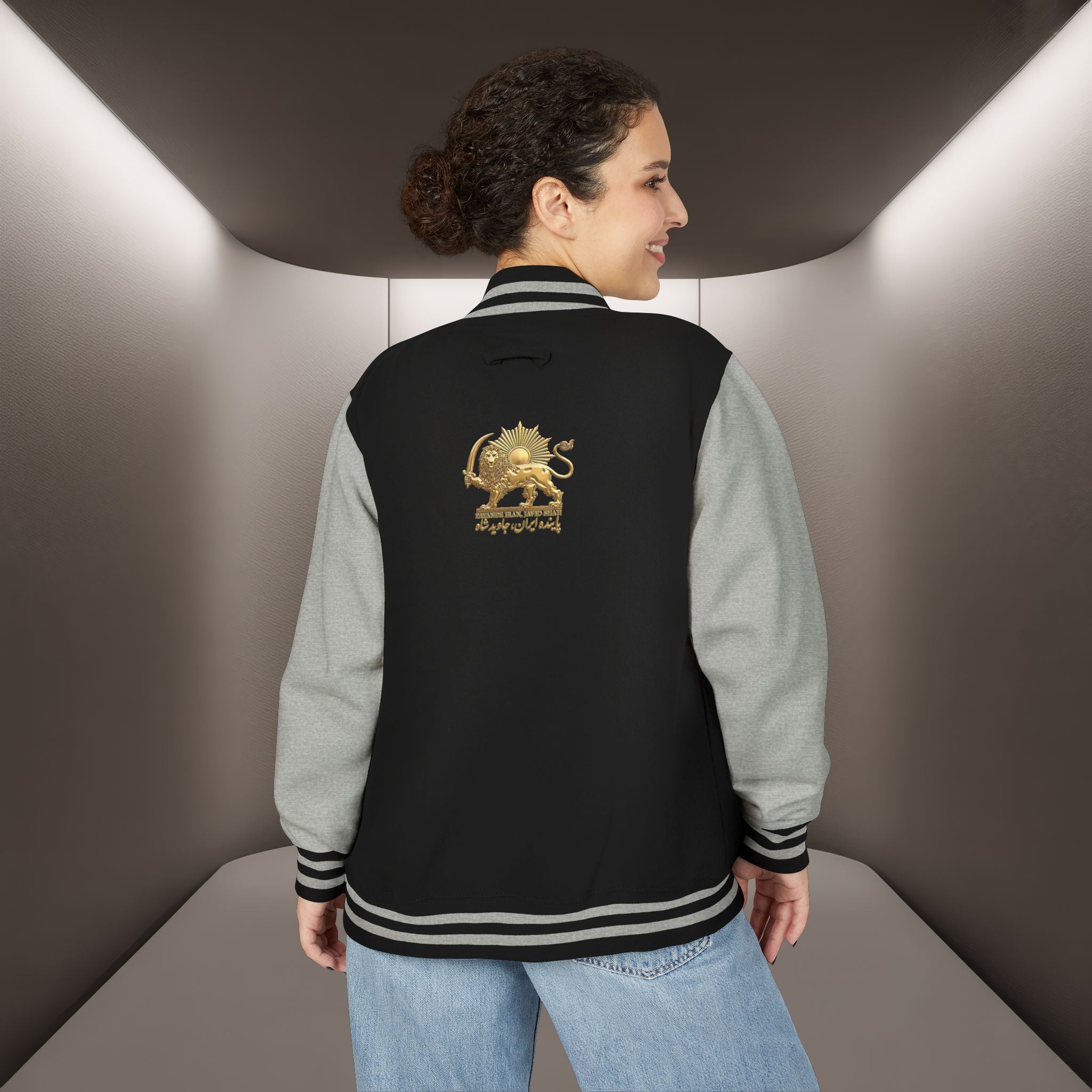 "Payande Iran JAVID SHAH" embroidered JACKET — PERSIAN VIBEY STYLE JACKET ( Goldoozi)