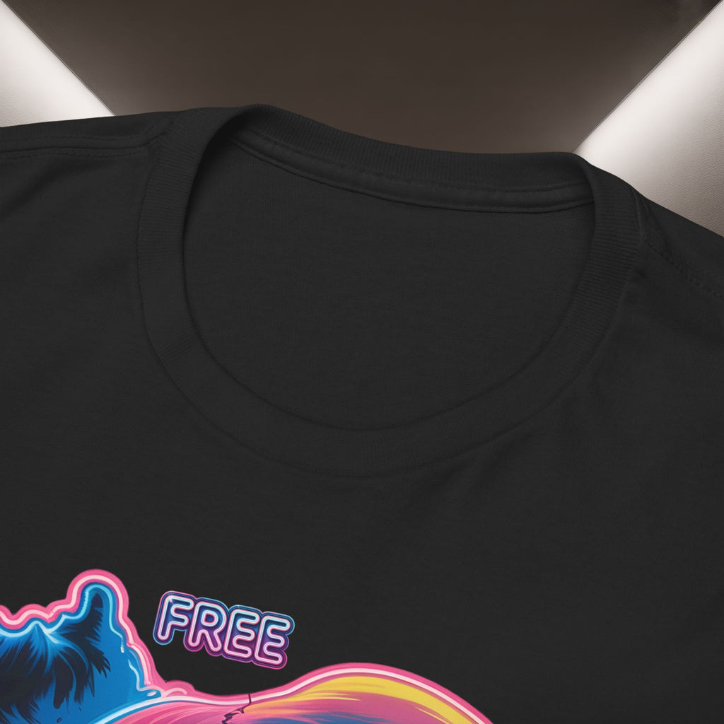 Neon Skull in Iran's map shape T-Shirt — Premium Quality