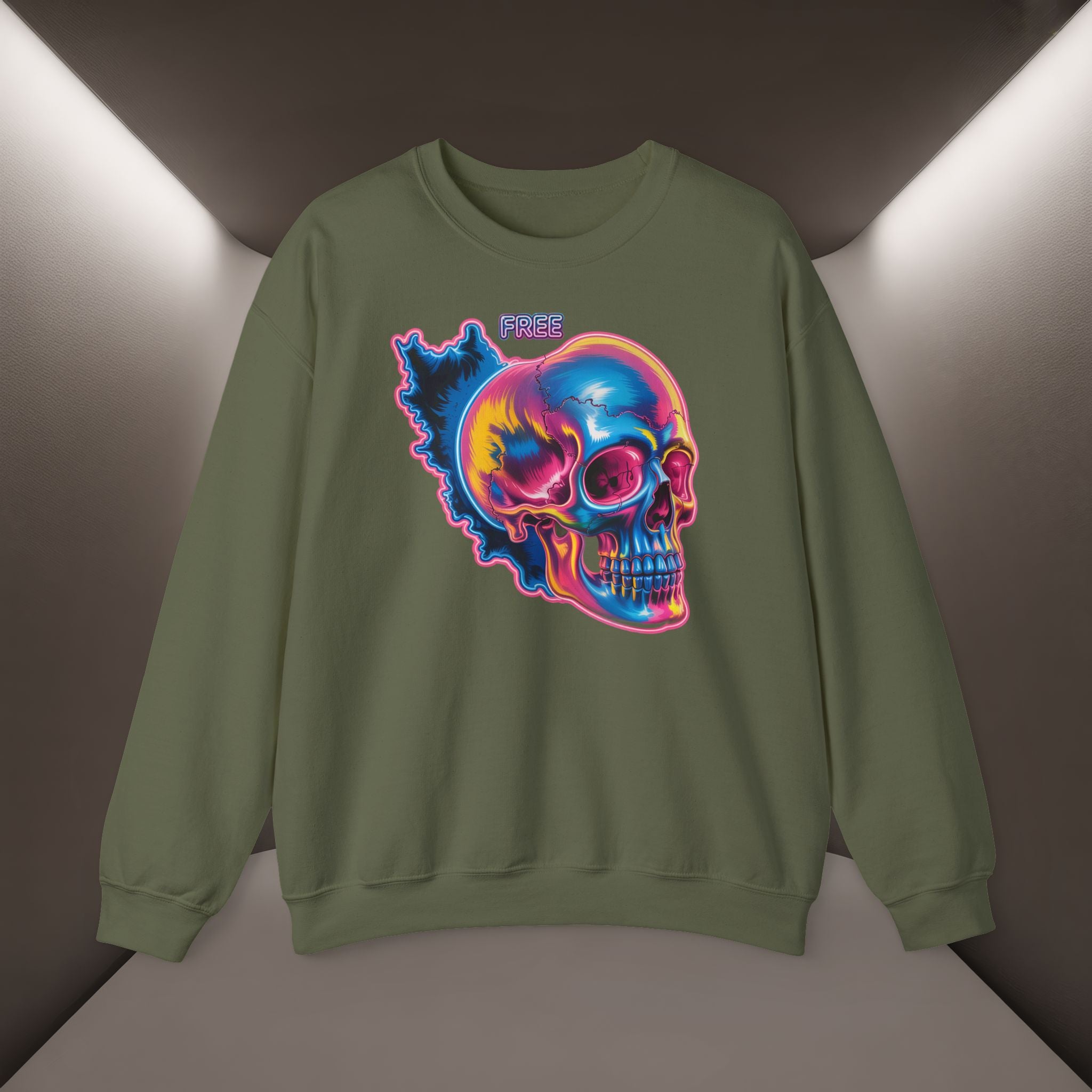 Skull in Iran's map shape Sweatshirt-Unisex, Premium Quality