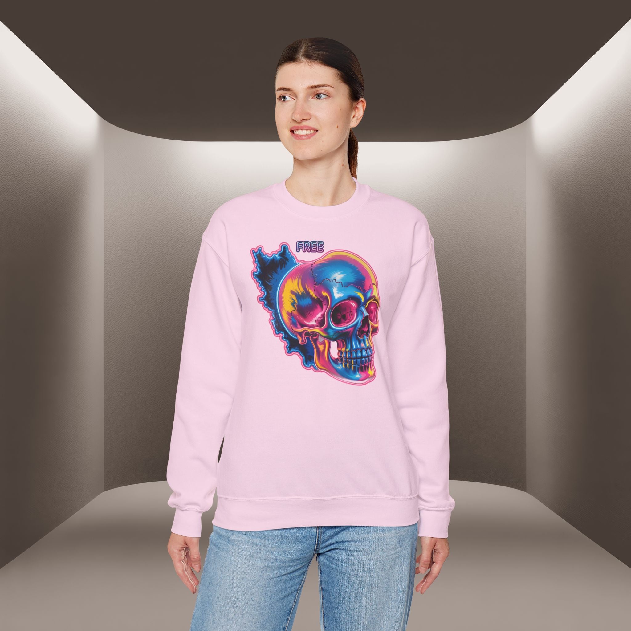 Skull in Iran's map shape Sweatshirt-Unisex, Premium Quality