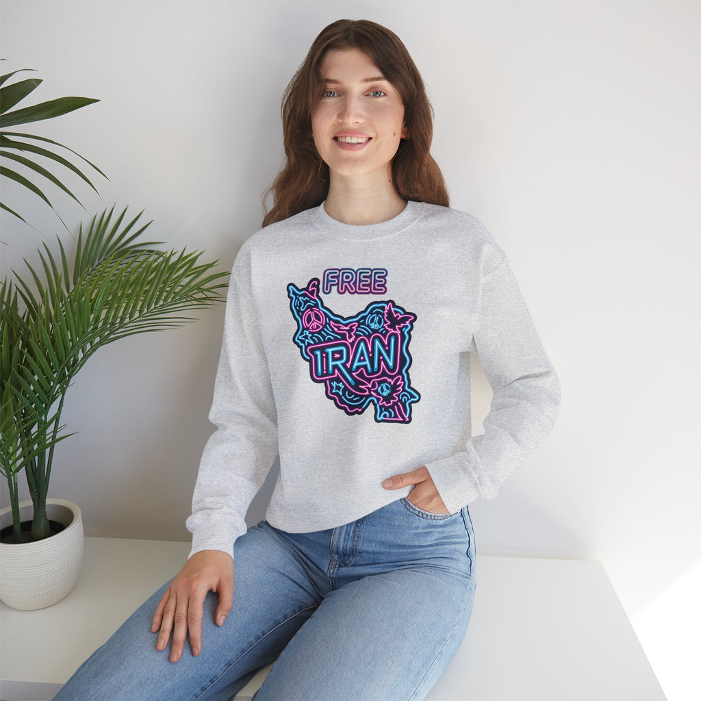 Free Iran Sweatshirt – Neon design, Premium Quality