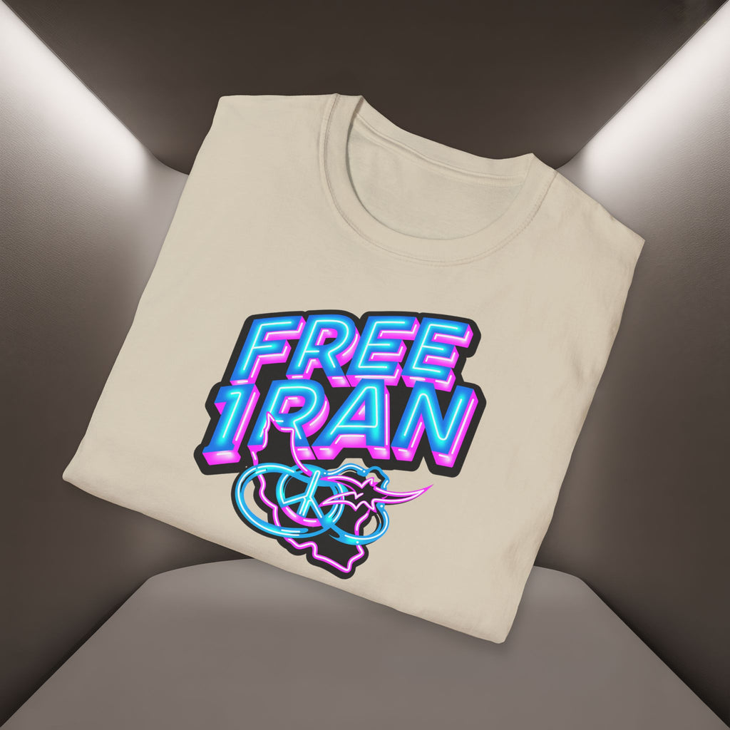 Free Iran T-Shirt — Neon design, Premium Quality