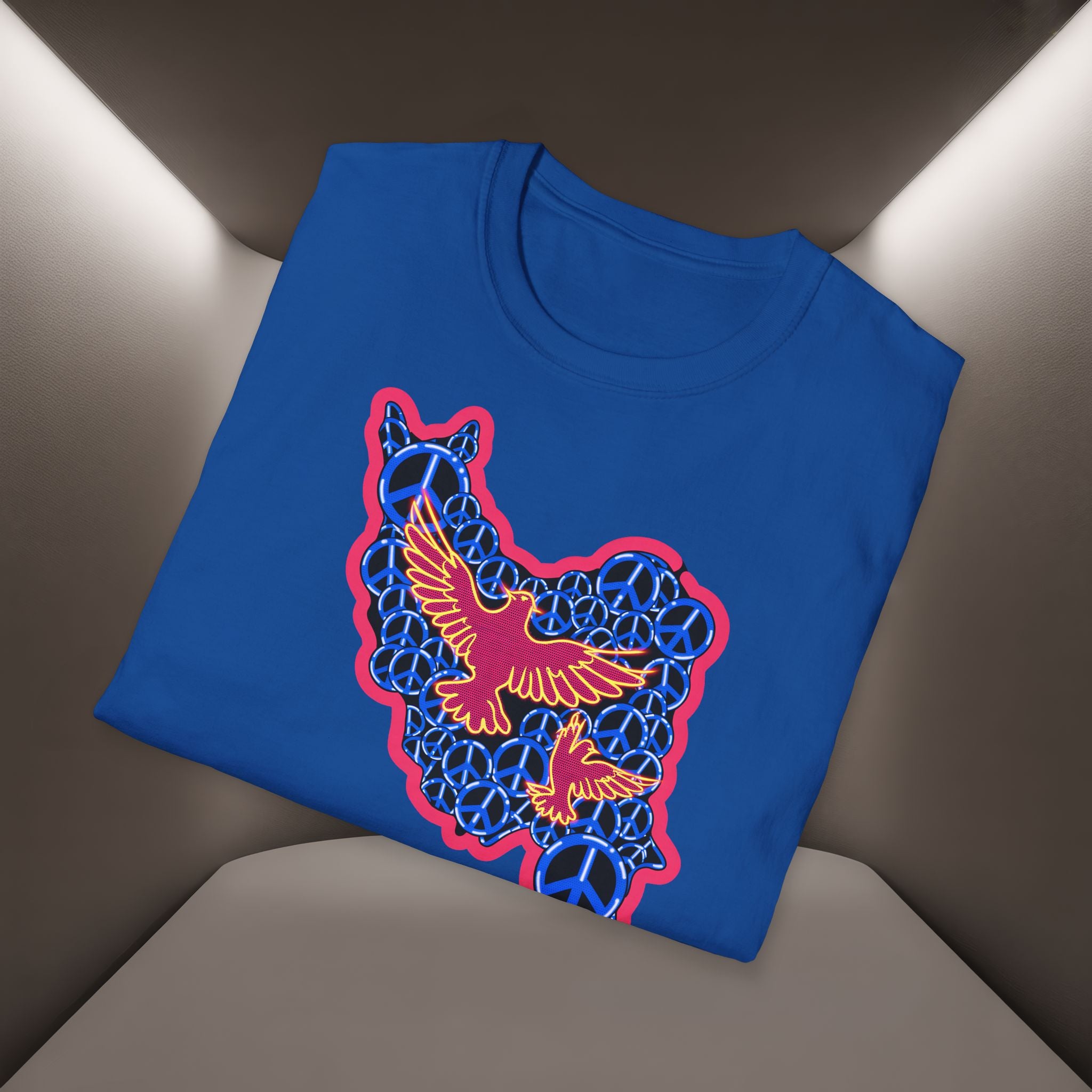 Free Iran Graphic T-Shirt — Iran Map with Peace symbols- Premium Quality
