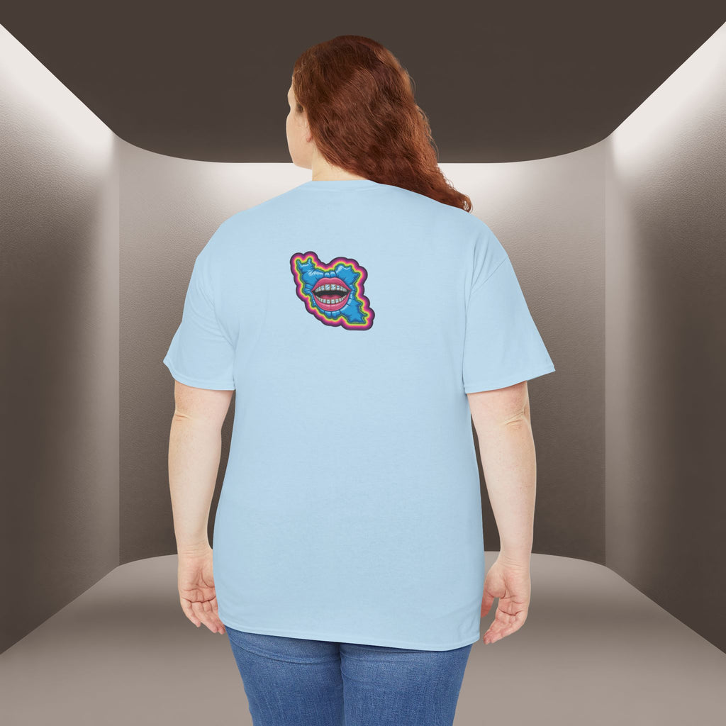 Neon Skull in Iran's map shape T-Shirt — Premium Quality
