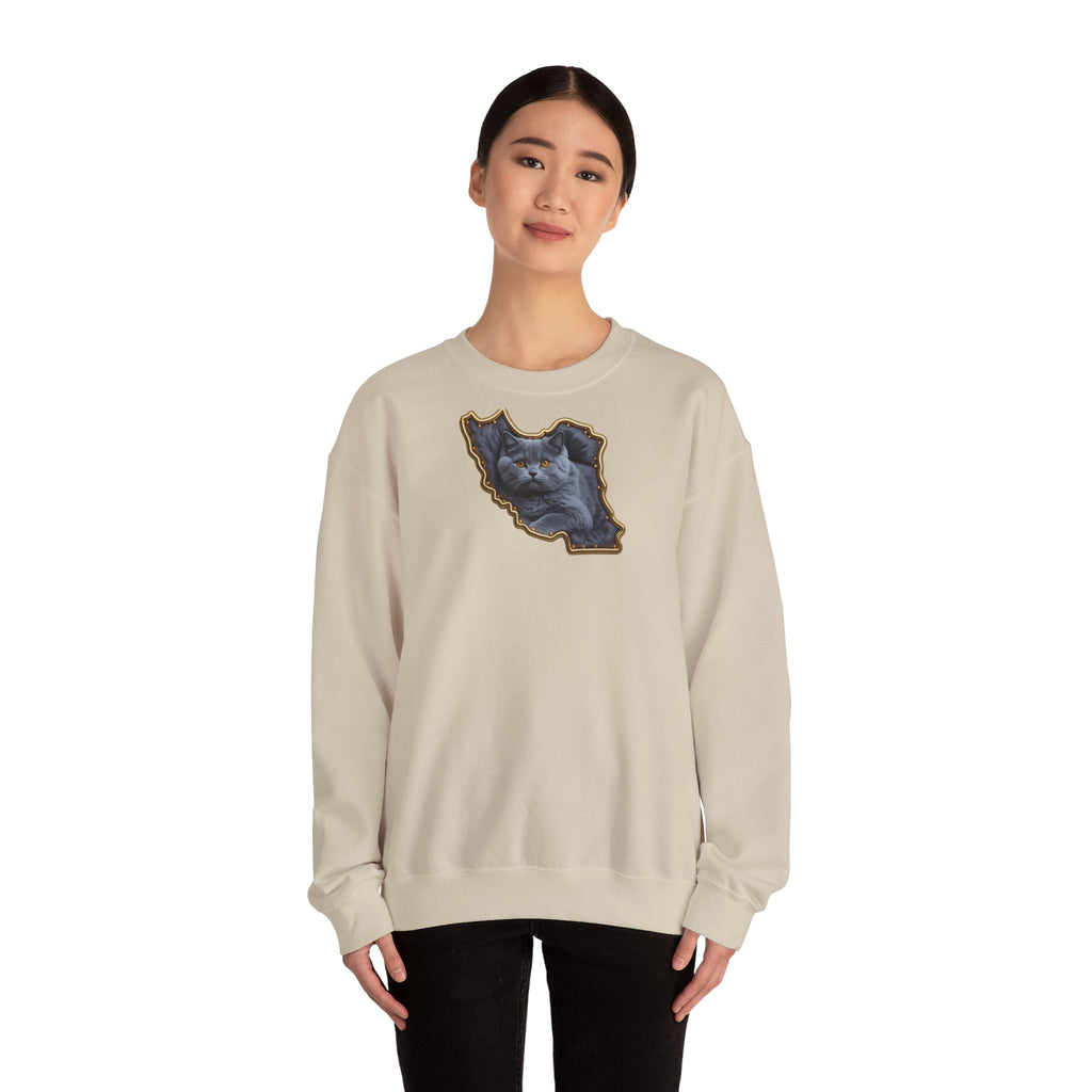 Persian cat & Persian Map Graphic Design Unisex Sweatshirt — Premium quality