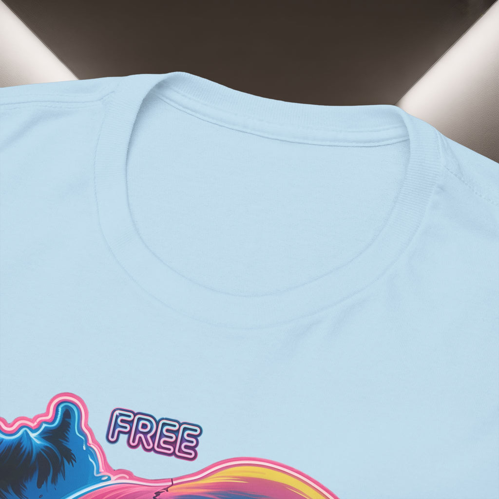 Neon Skull in Iran's map shape T-Shirt — Premium Quality