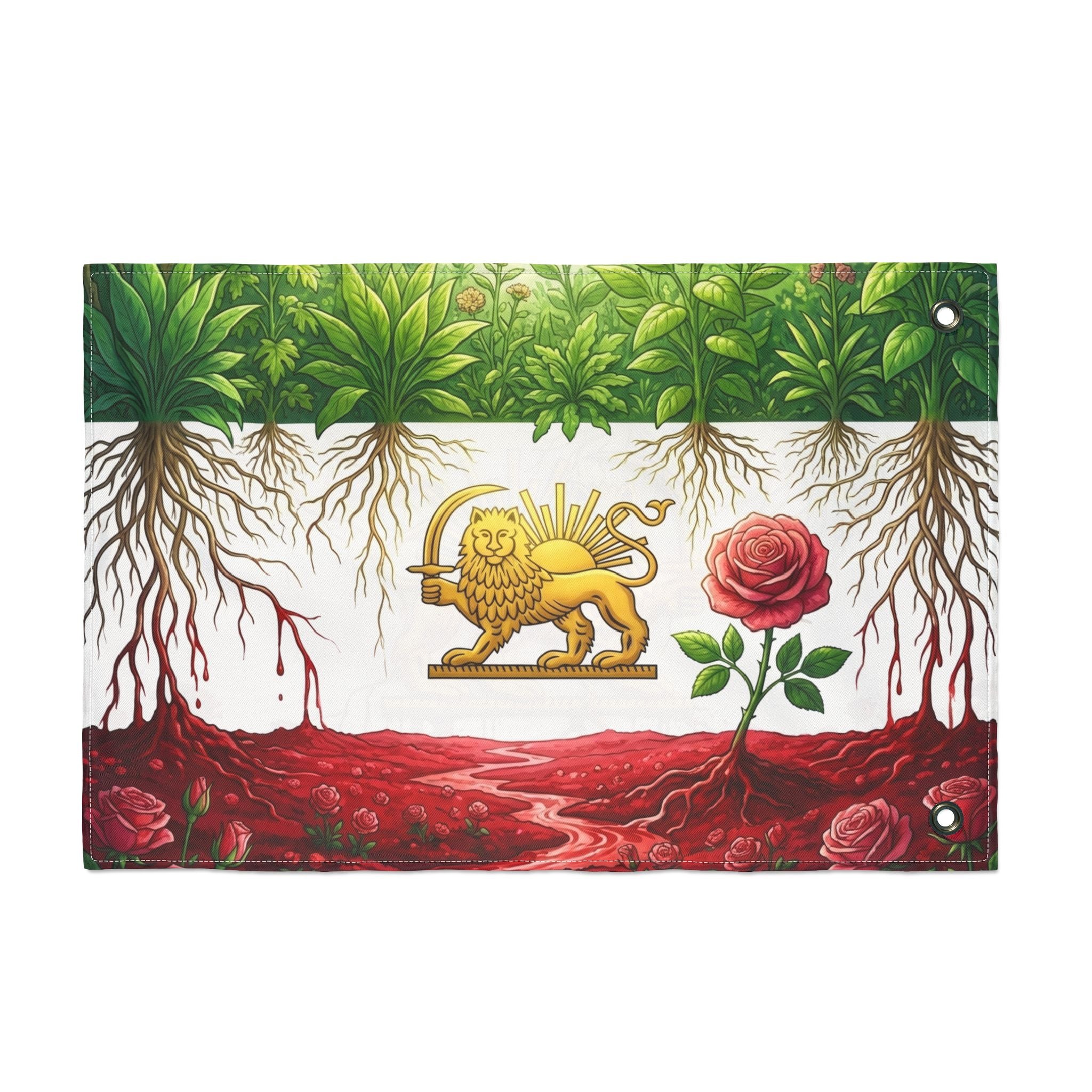 Iran Flag conceptual- 2 Sided Outdoor Flag - Persian Flag