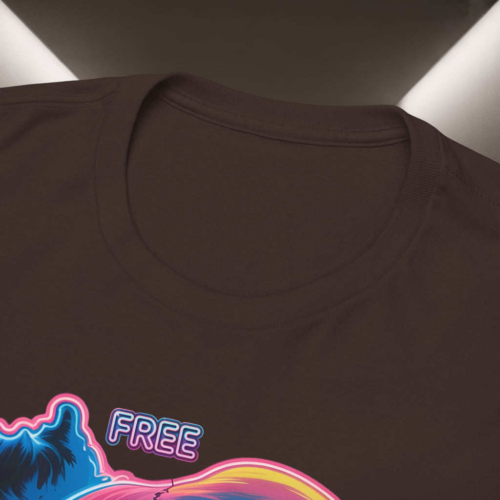 Neon Skull in Iran's map shape T-Shirt — Premium Quality