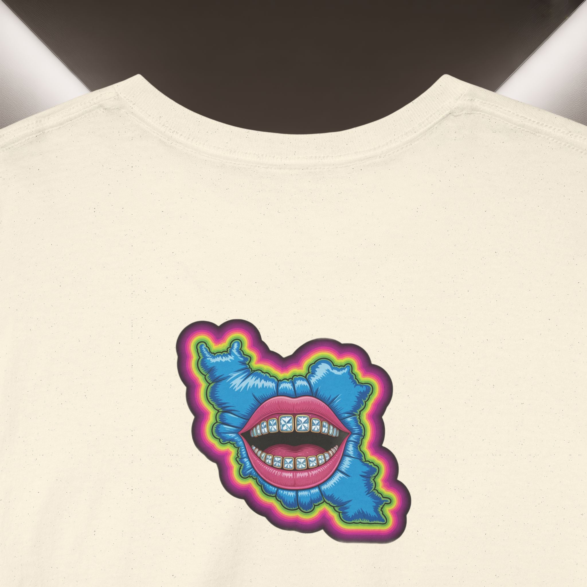 Neon Skull in Iran's map shape T-Shirt — Premium Quality