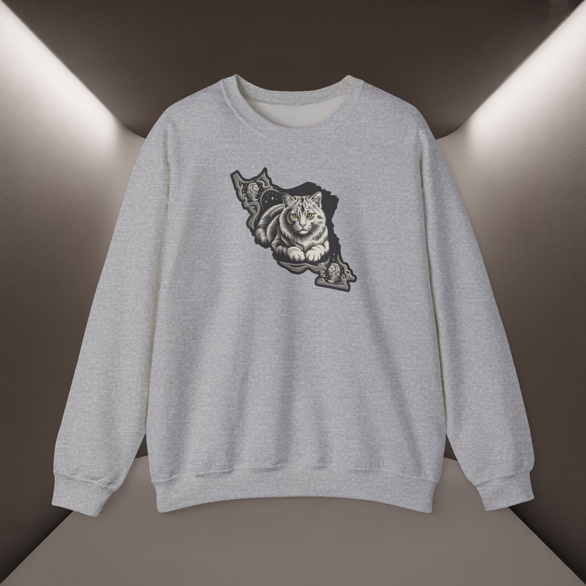 Persian Cat in a Persian Map design- unisex sweatshirt- Premium quality