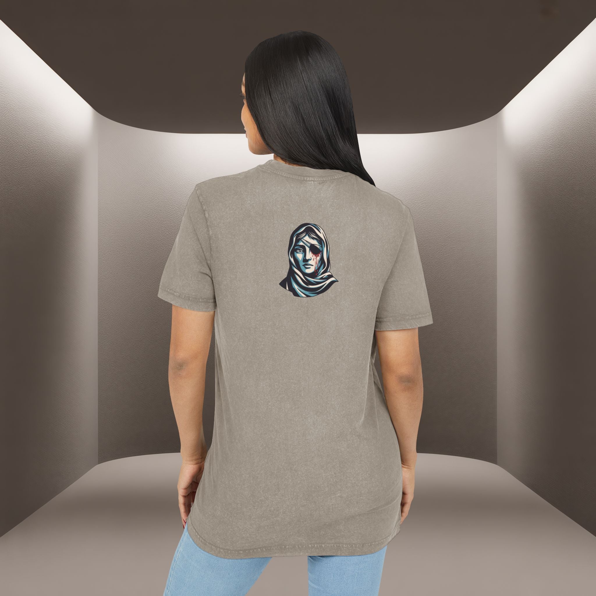 Iran's map Conceptual tshirt- Acid Wash Tee