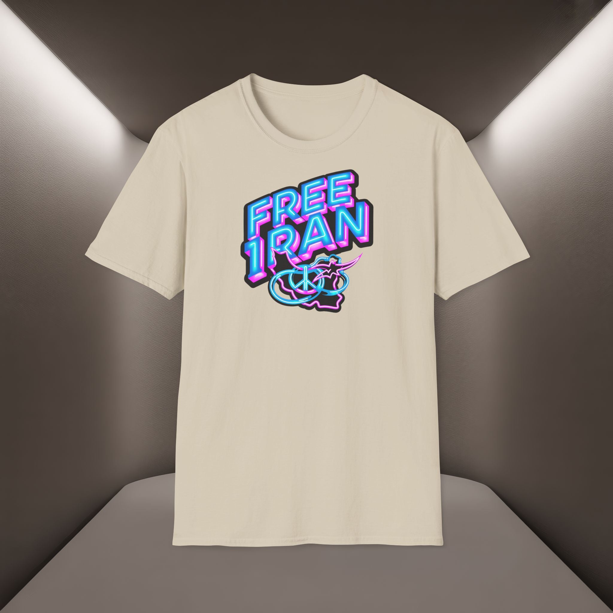 Free Iran T-Shirt — Neon design, Premium Quality