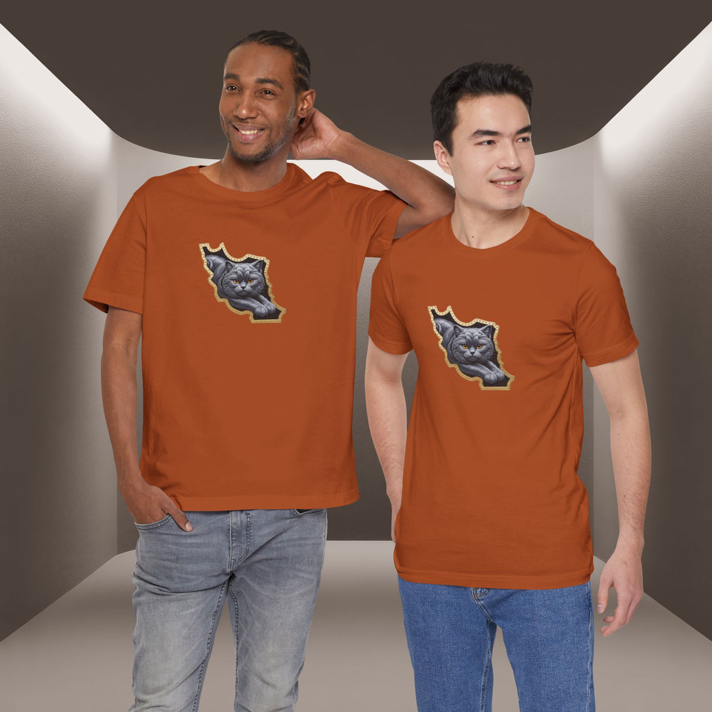 Persian Cat in a Persian Map Graphic design- unisex T-shirt- Premium quality