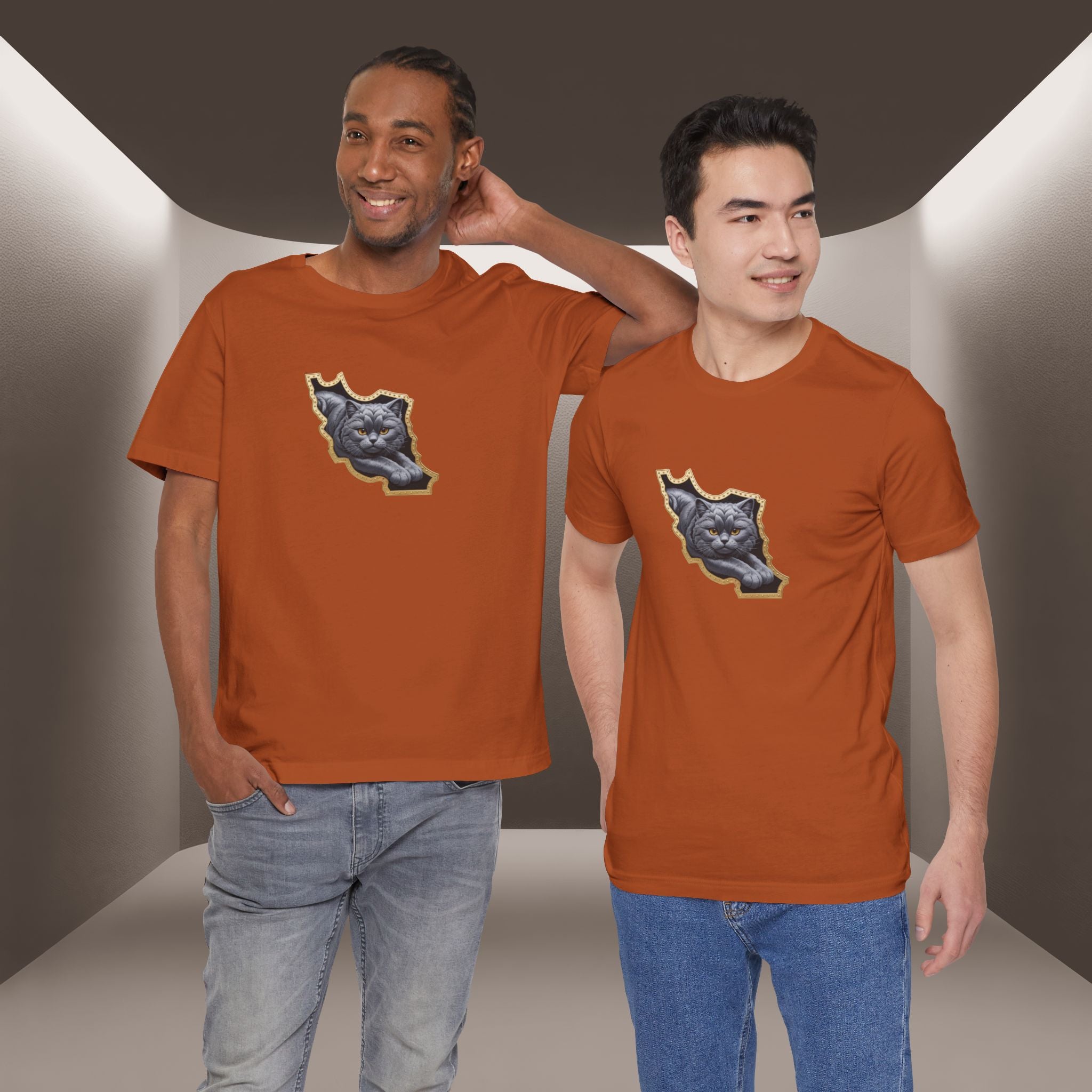 Persian Cat in a Persian Map Graphic design- unisex T-shirt- Premium quality