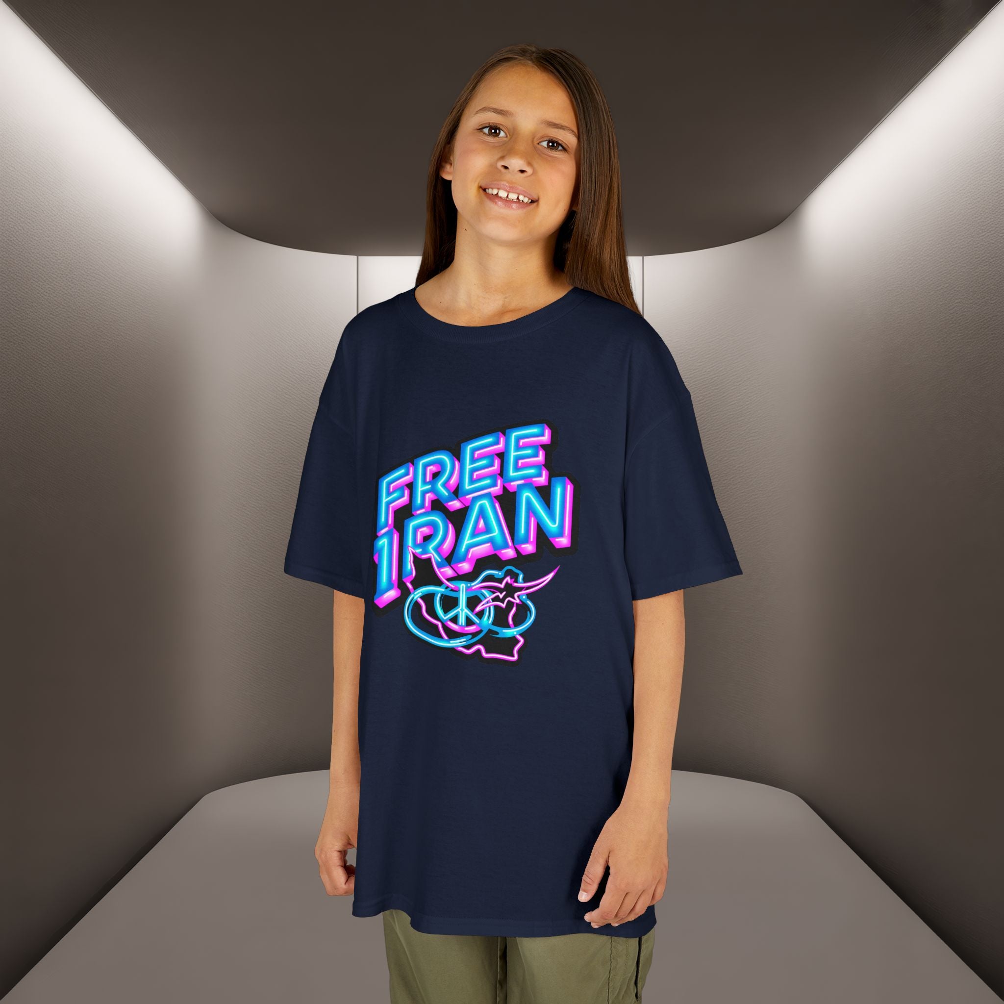 Kids Golden Iran's map Unisex Kids T-Shirt- Premium Quality