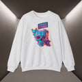 Neon Skull, shape of Iran's Map with 'FREE' sign Sweatshirt- Uniaex, Premium Quality