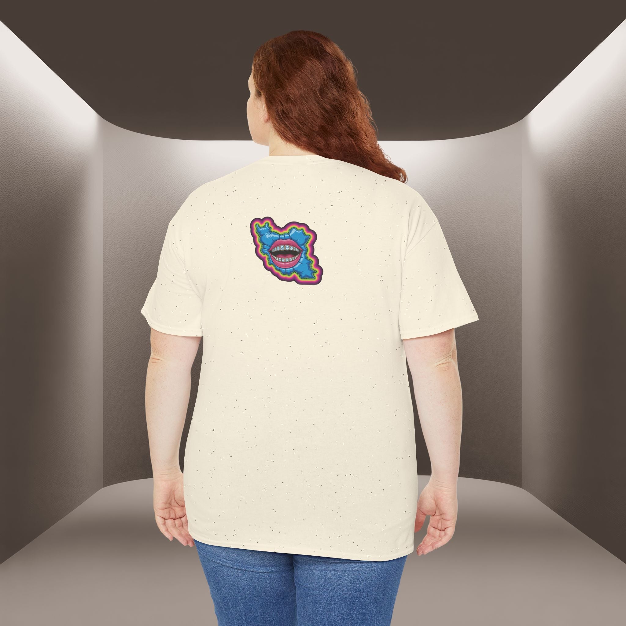 Neon Skull in Iran's map shape T-Shirt — Premium Quality