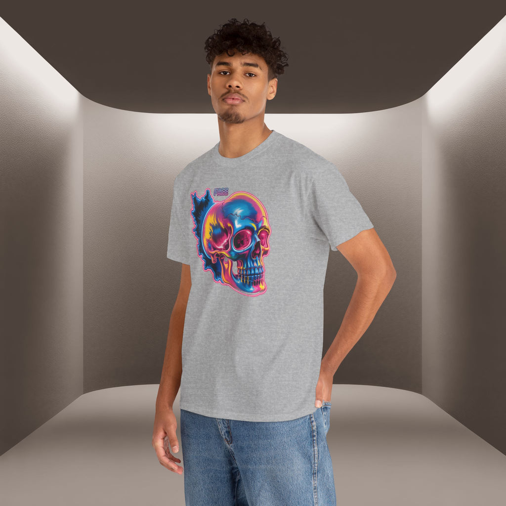 Neon Skull in Iran's map shape T-Shirt — Premium Quality